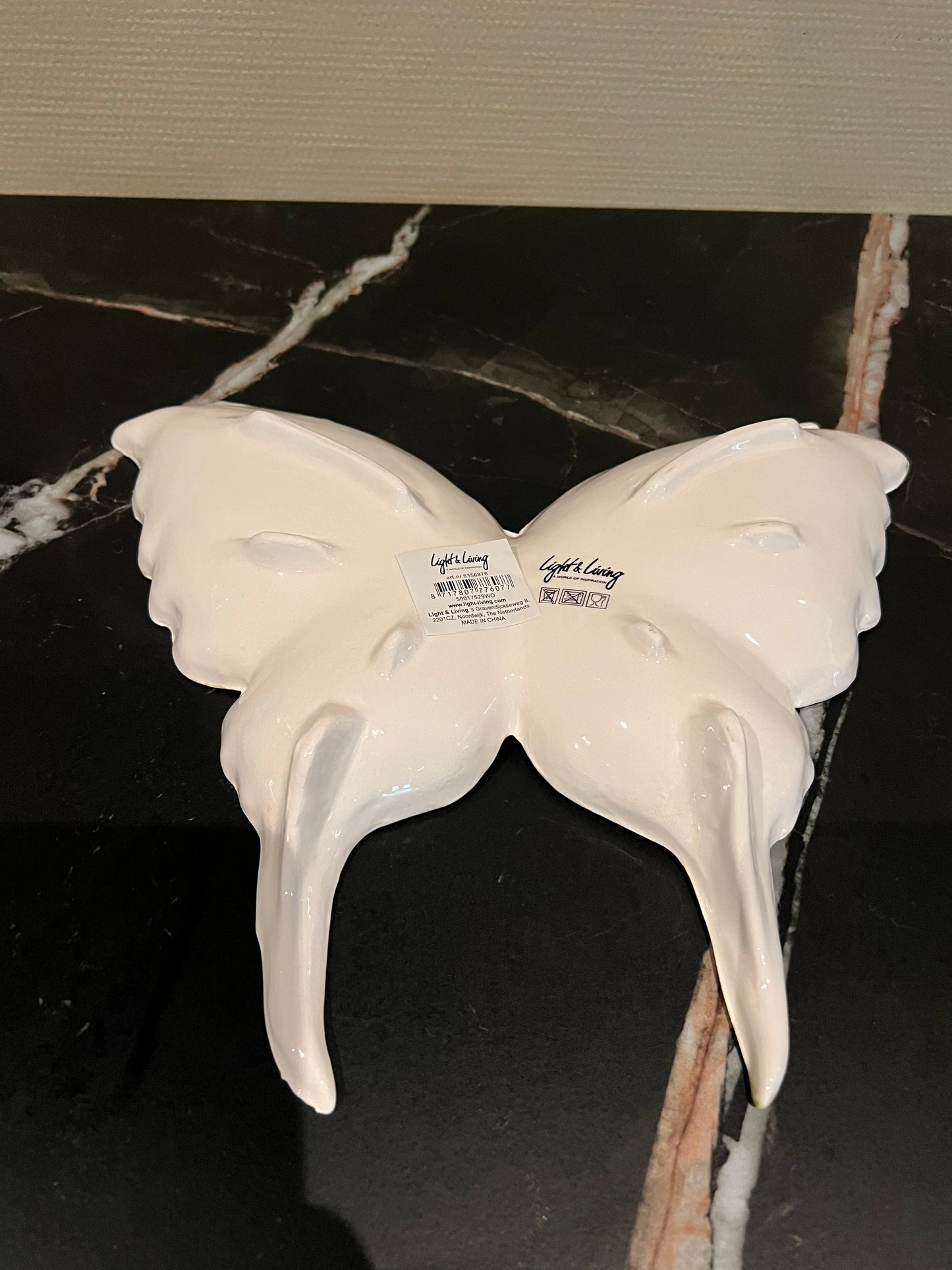 Light & Living schaal Butterfly groen 27,5 cm