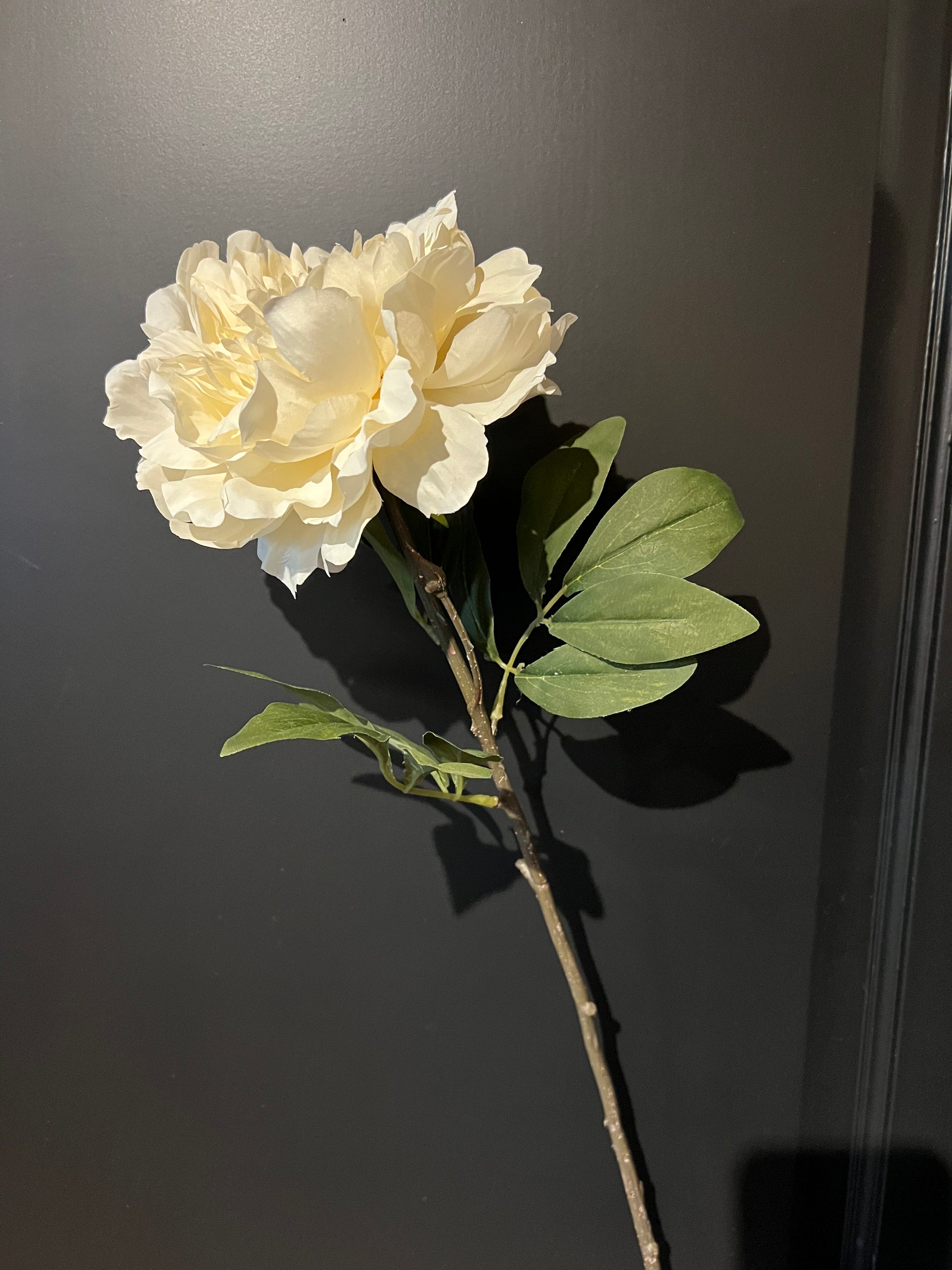 Kunstbloem pioen off-white