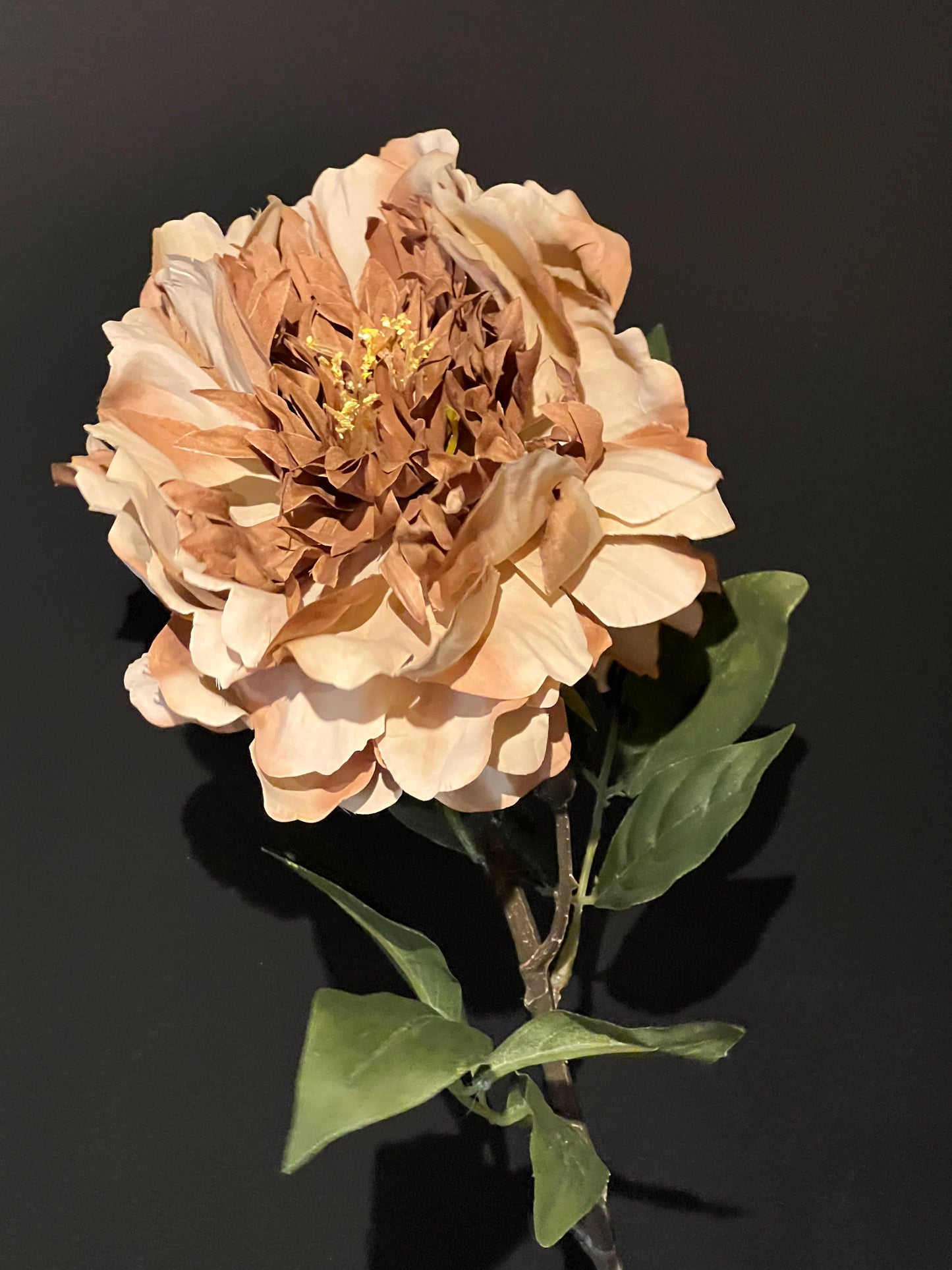 Kunstbloem pioen taupe