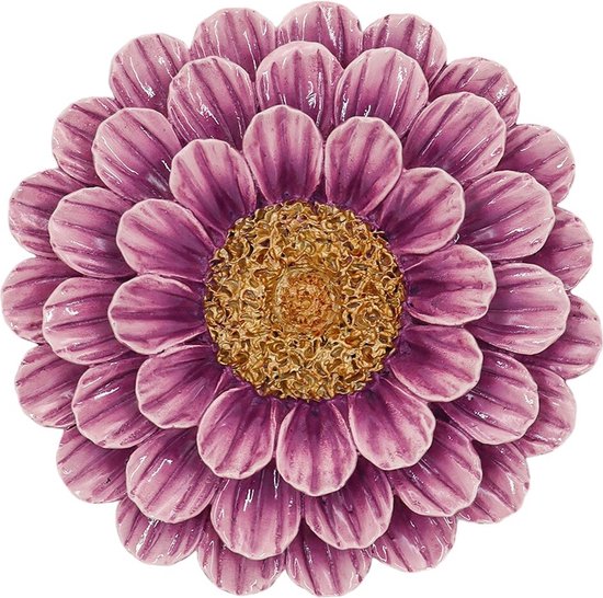 Wanddecoratie bloem paars