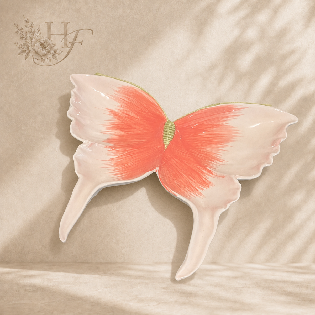 Light & Living schaal Butterfly roze 27,5 cm