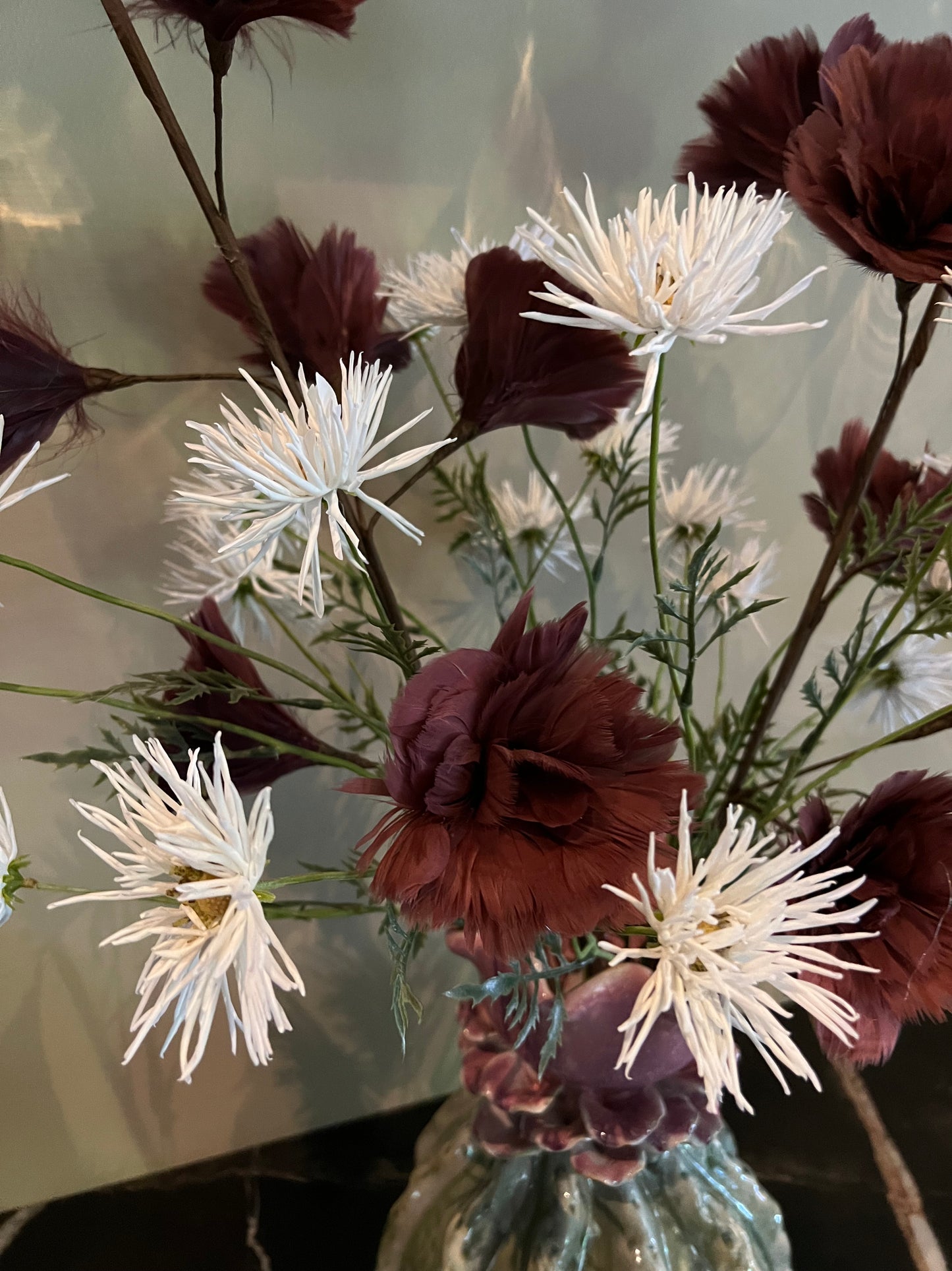 Flower unique vaas + kunsttakken