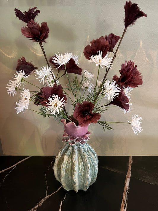 Flower unique vaas + kunsttakken