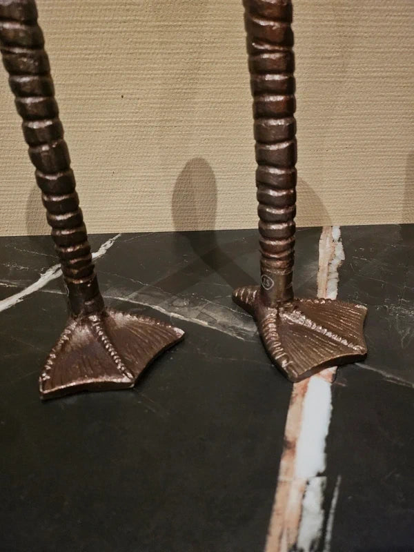 Kandelaar Zwanenpoot koperkleurig