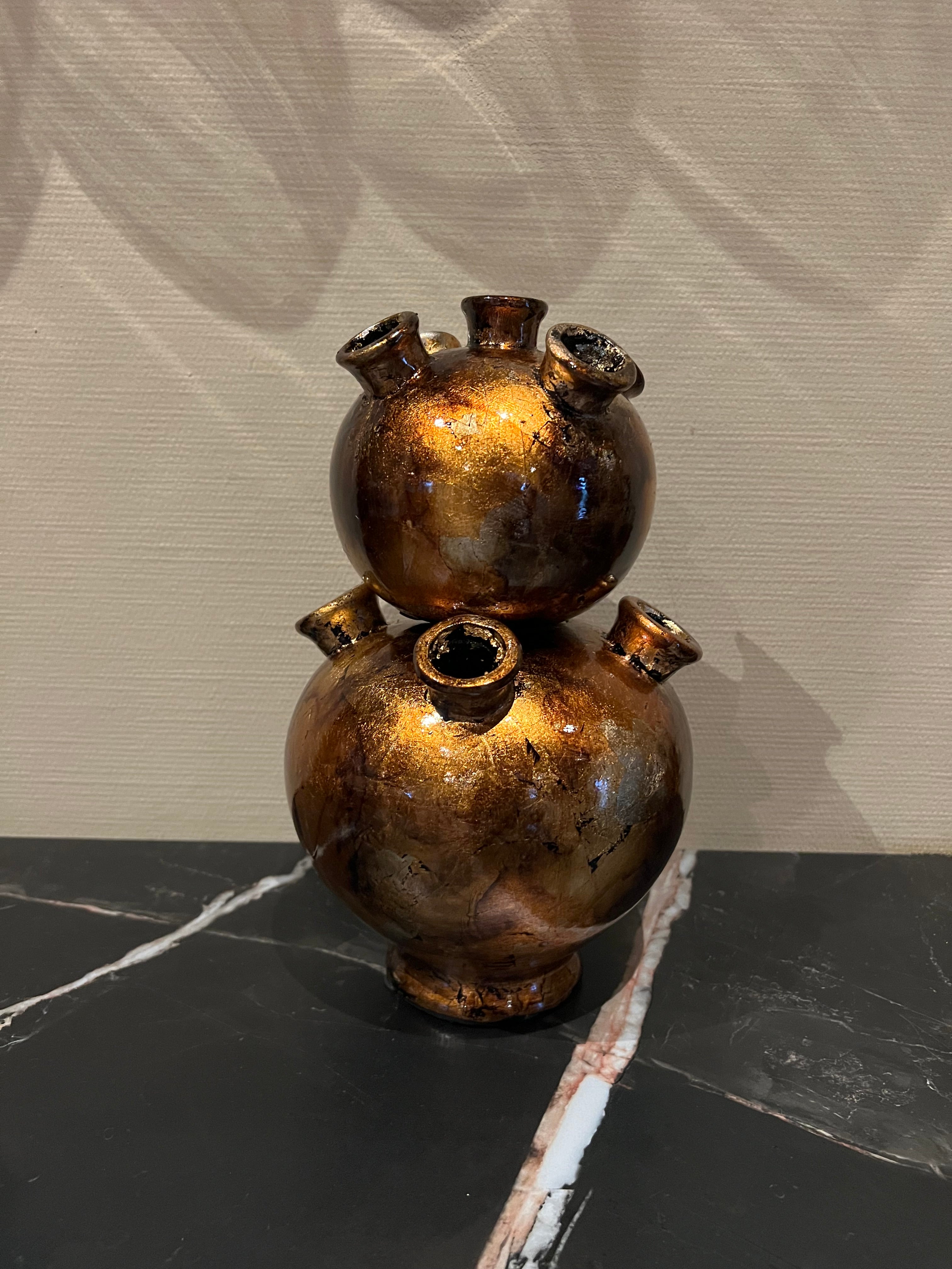 Vaas Tulip goudkleurig SET