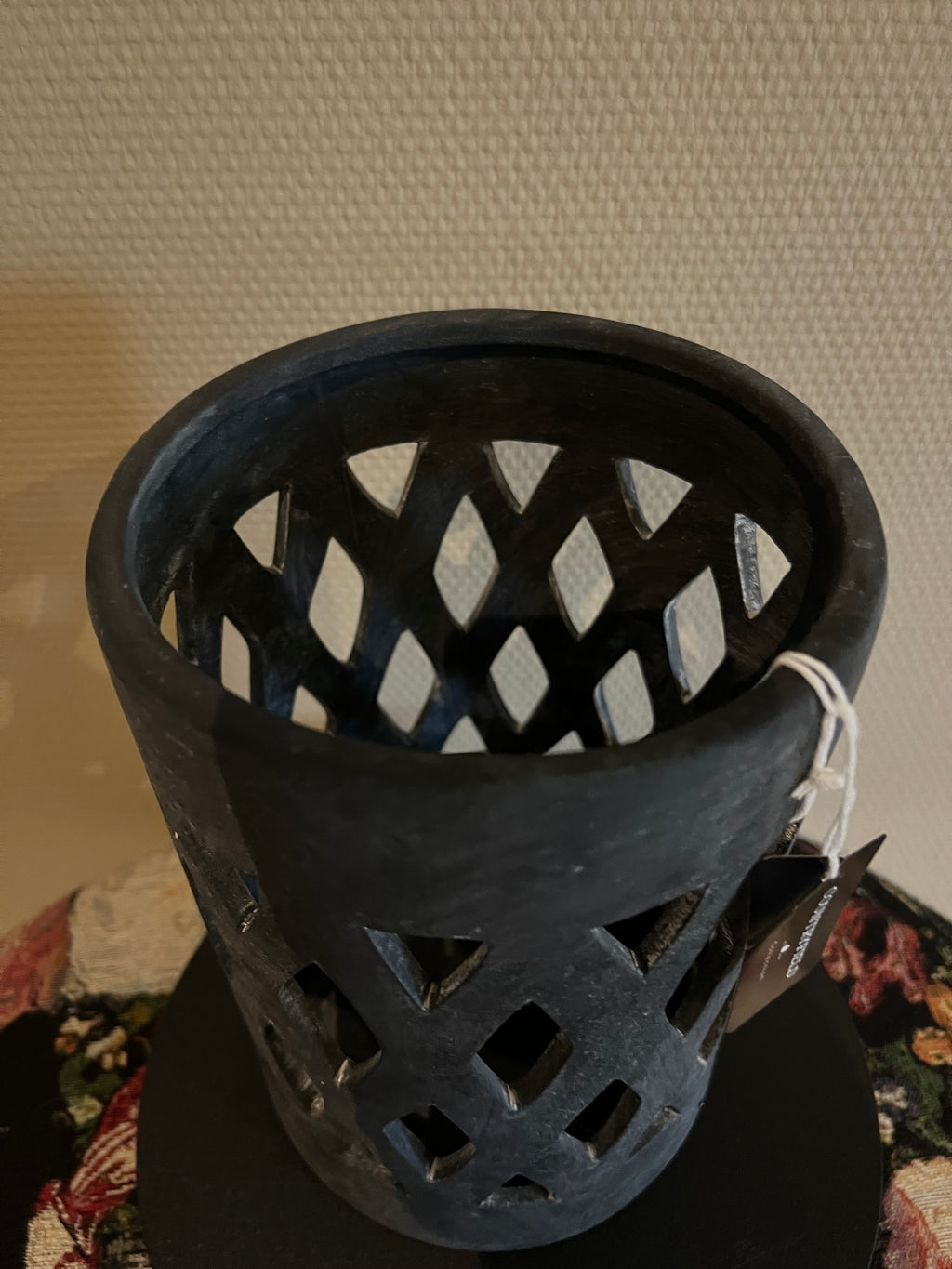 Countryfield theelichthouder zwart 22 cm