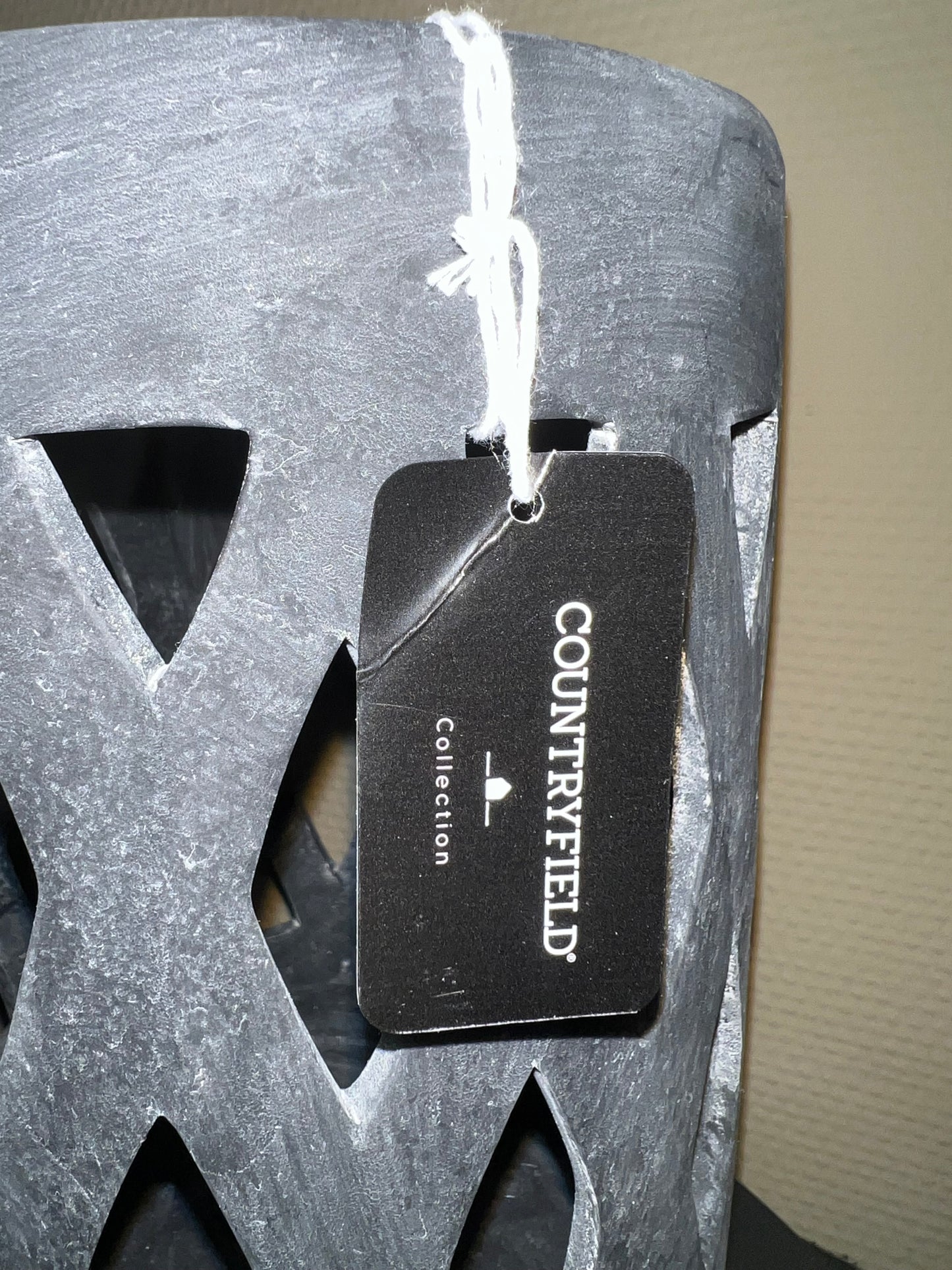 Countryfield theelichthouder zwart 22 cm