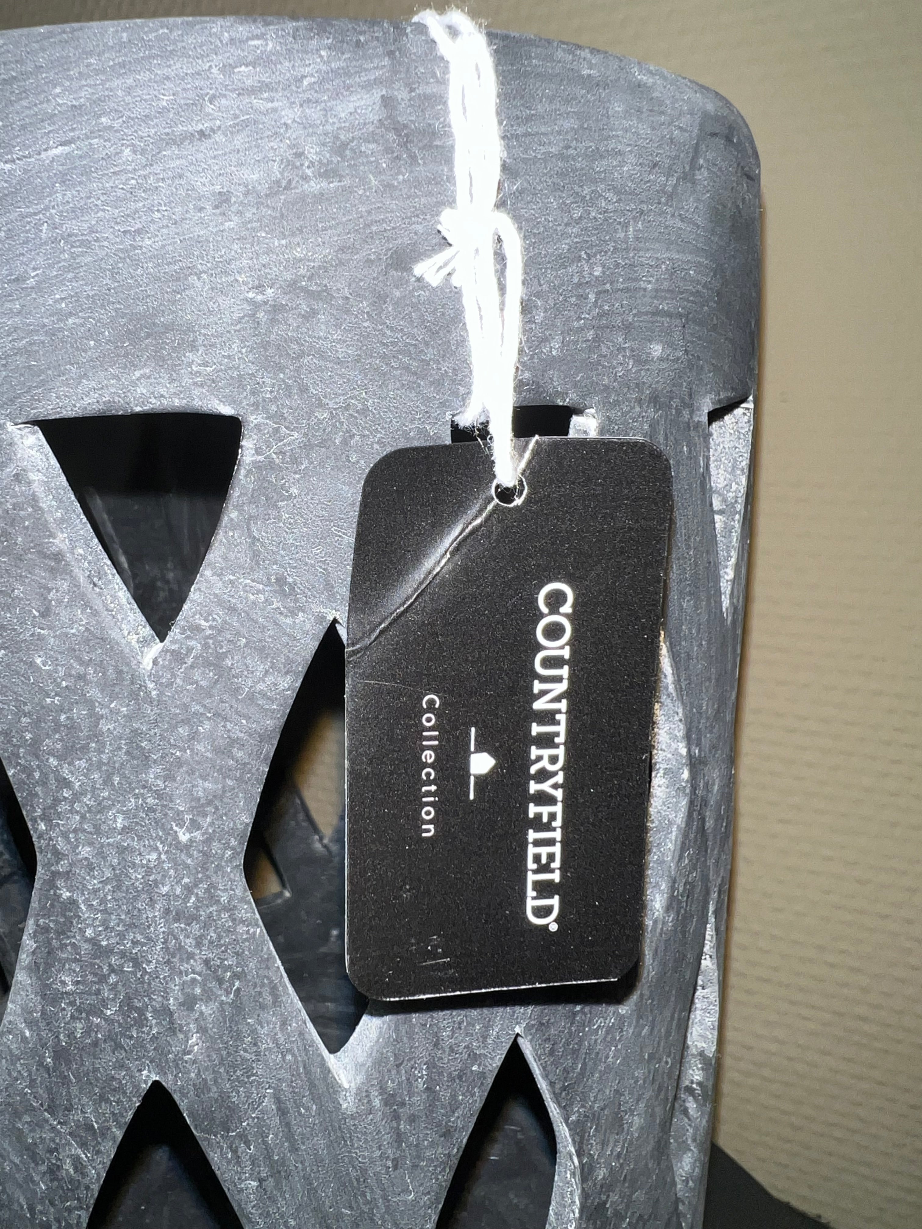 Countryfield theelichthouder zwart 22 cm