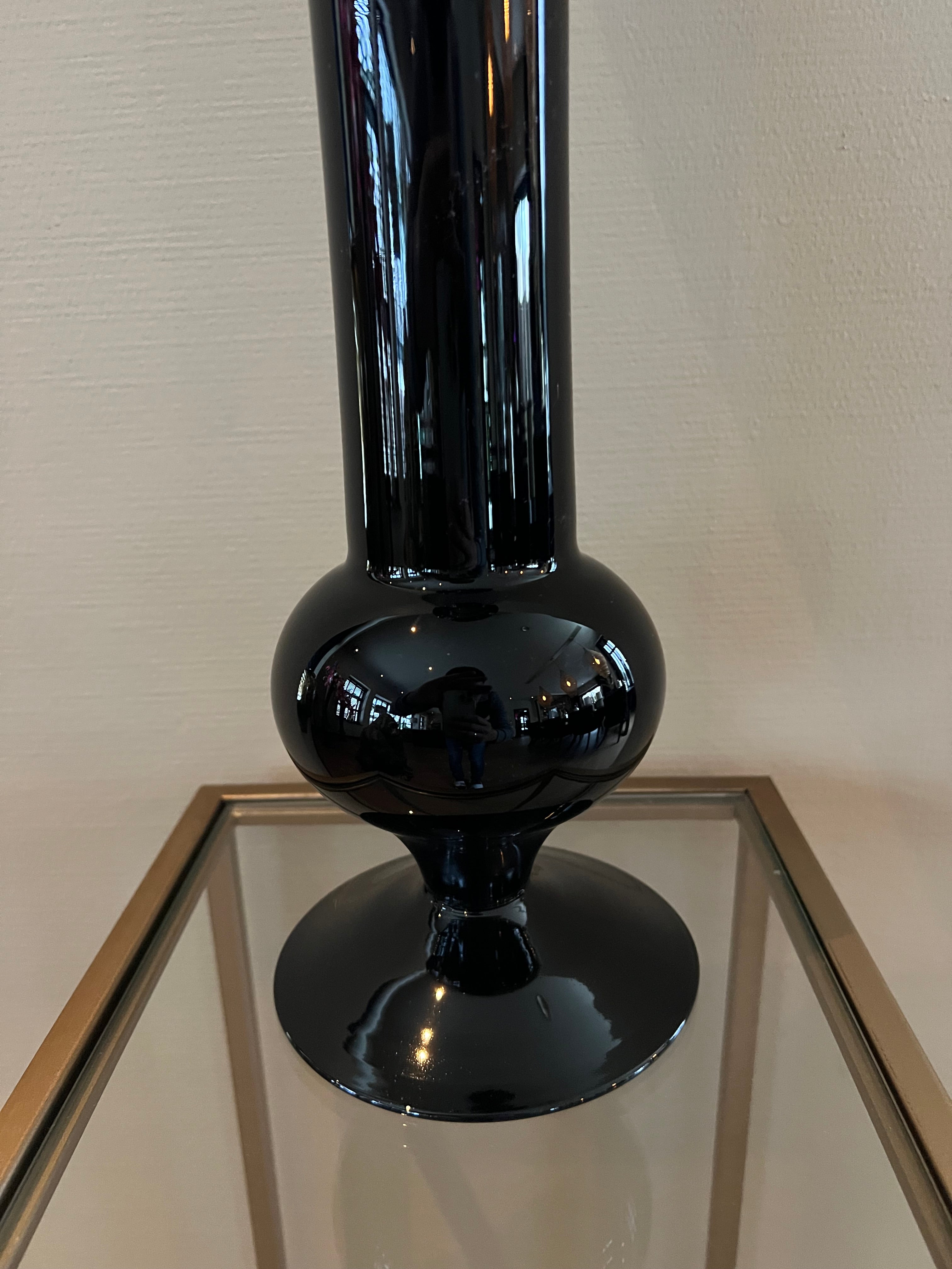 PTMD vaas Keighla zwart 61 cm