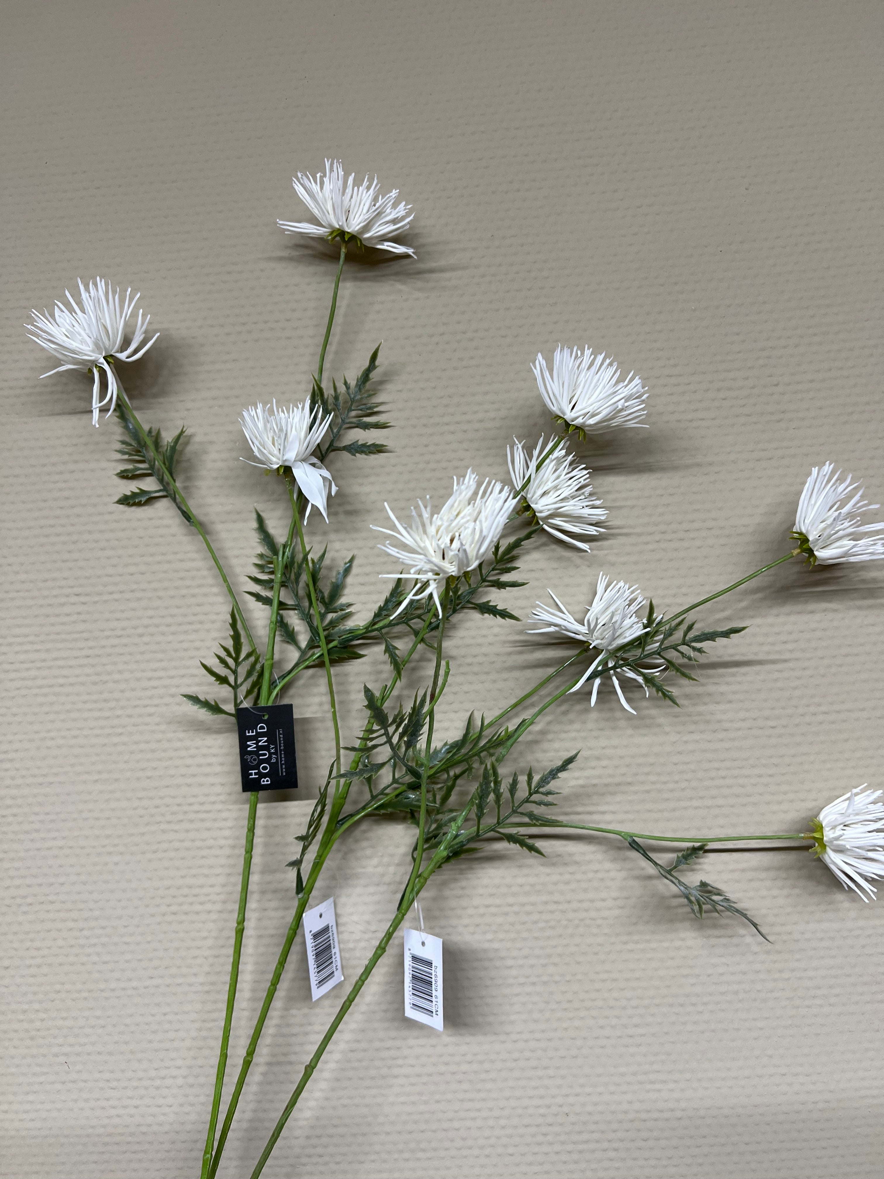 Kunstbloem Chrysant off-white