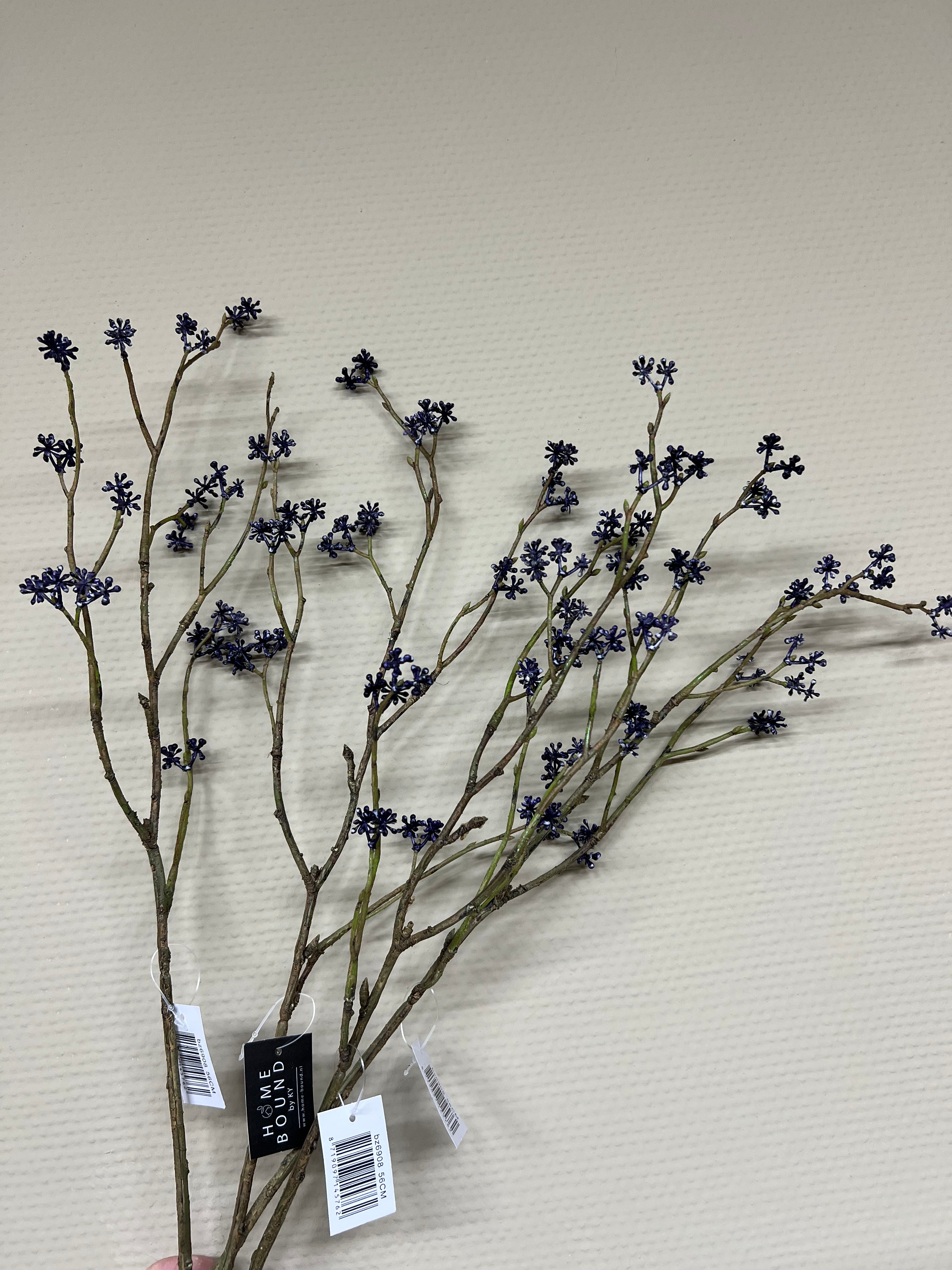 Kunsttak rijstbloem blauw