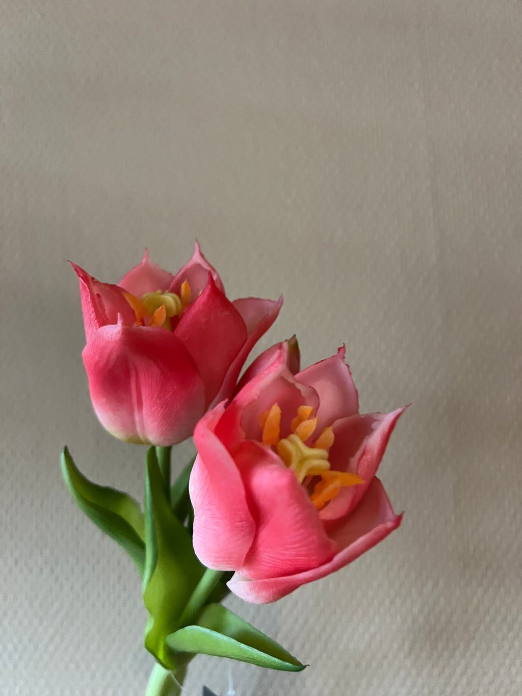 Countryfield kunstboeket Tulip  roze/rood 30 cm