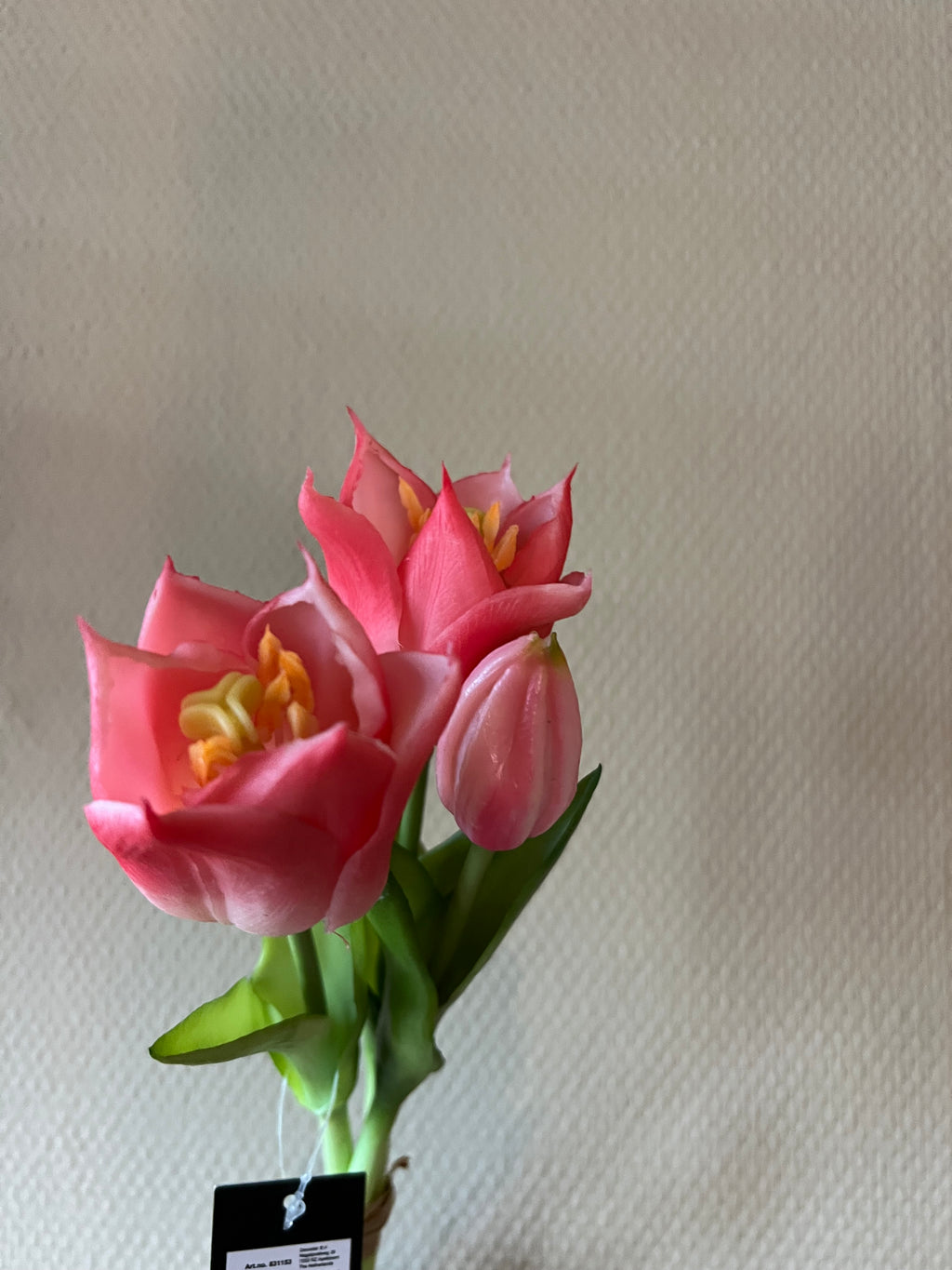 Countryfield kunstboeket Tulip  roze/rood 30 cm