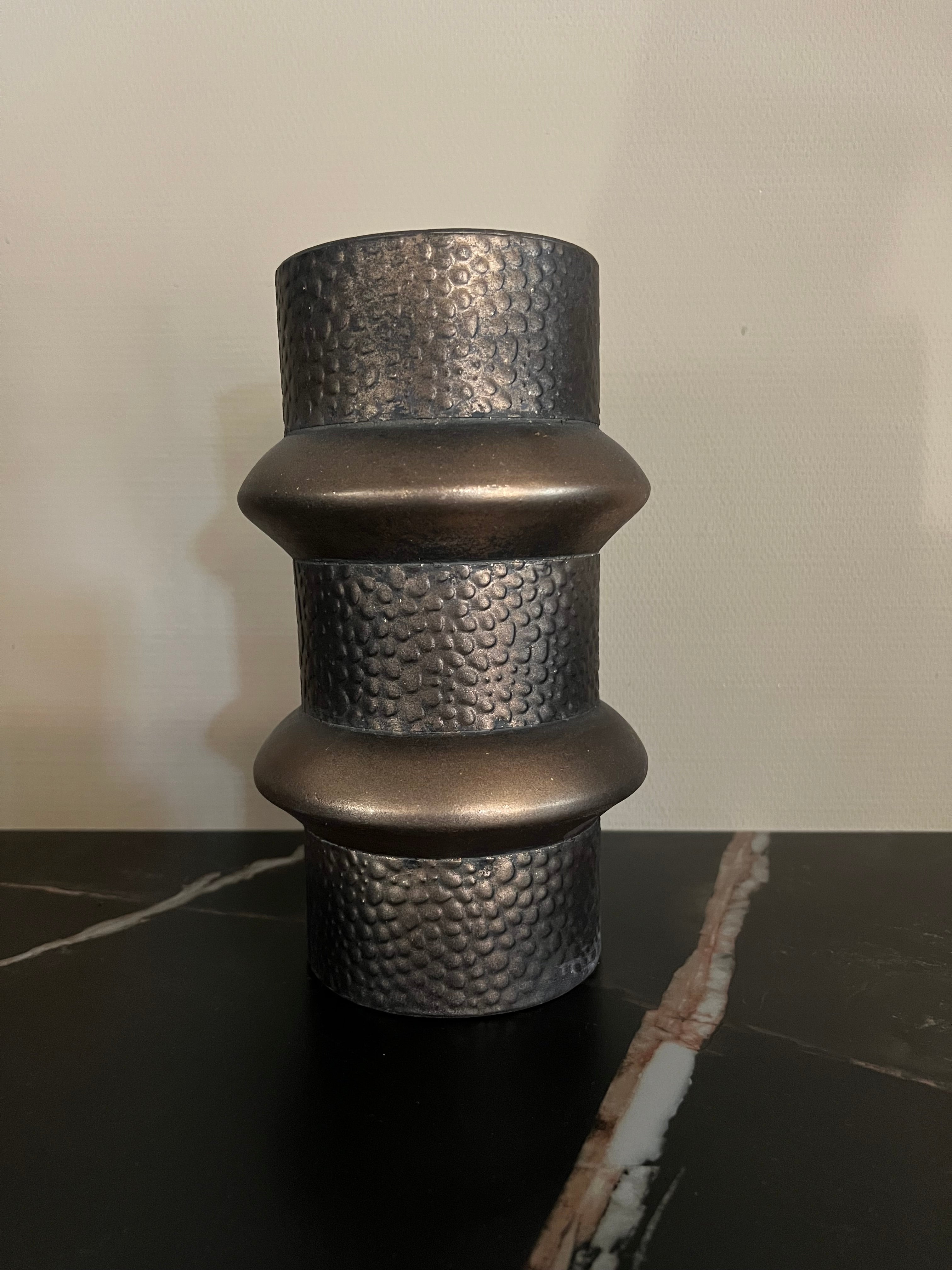 PTMD vaas Danzic goudkleurig 23cm