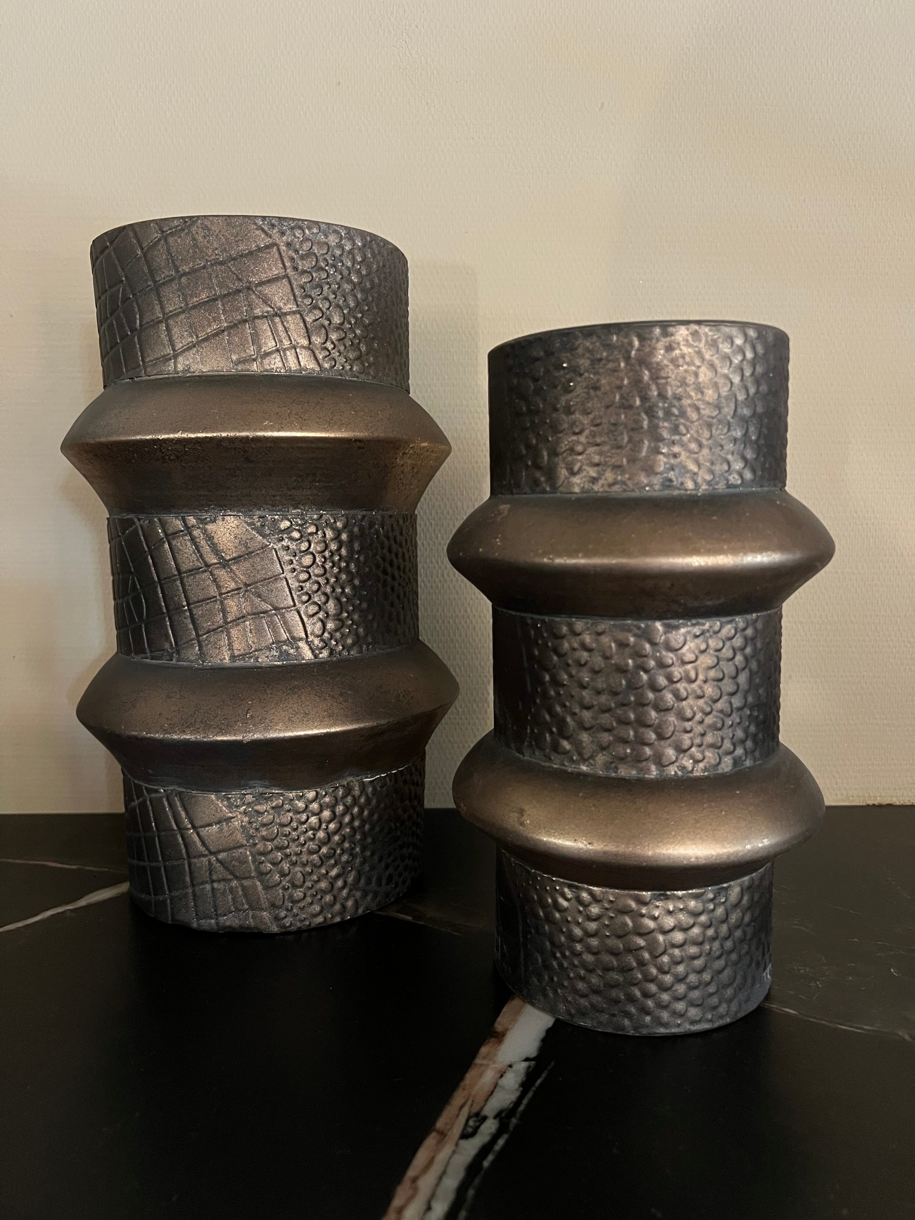 PTMD vaas Danzic goudkleurig 23cm