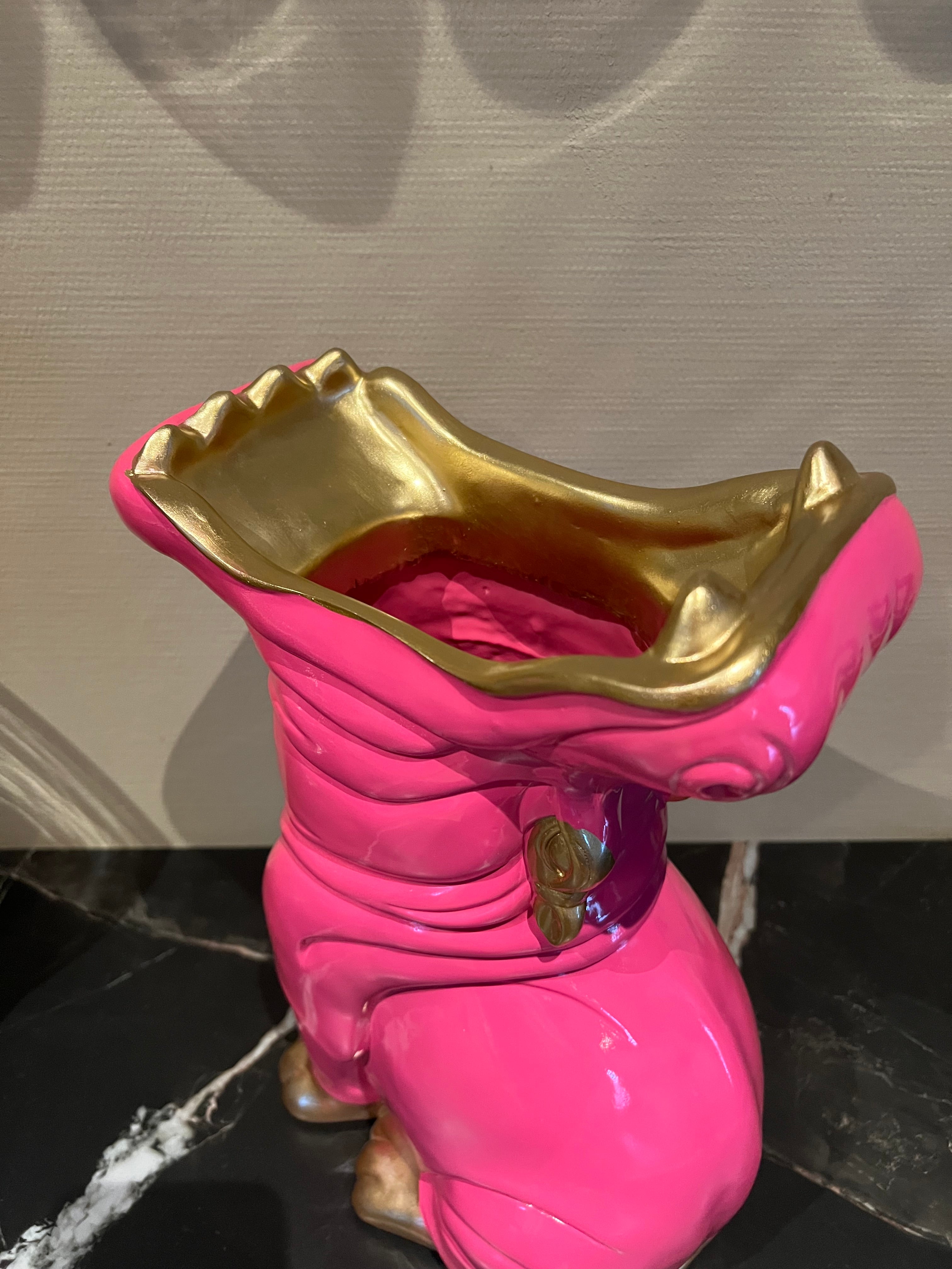 Vaas Nijlpaard roze 38cm!