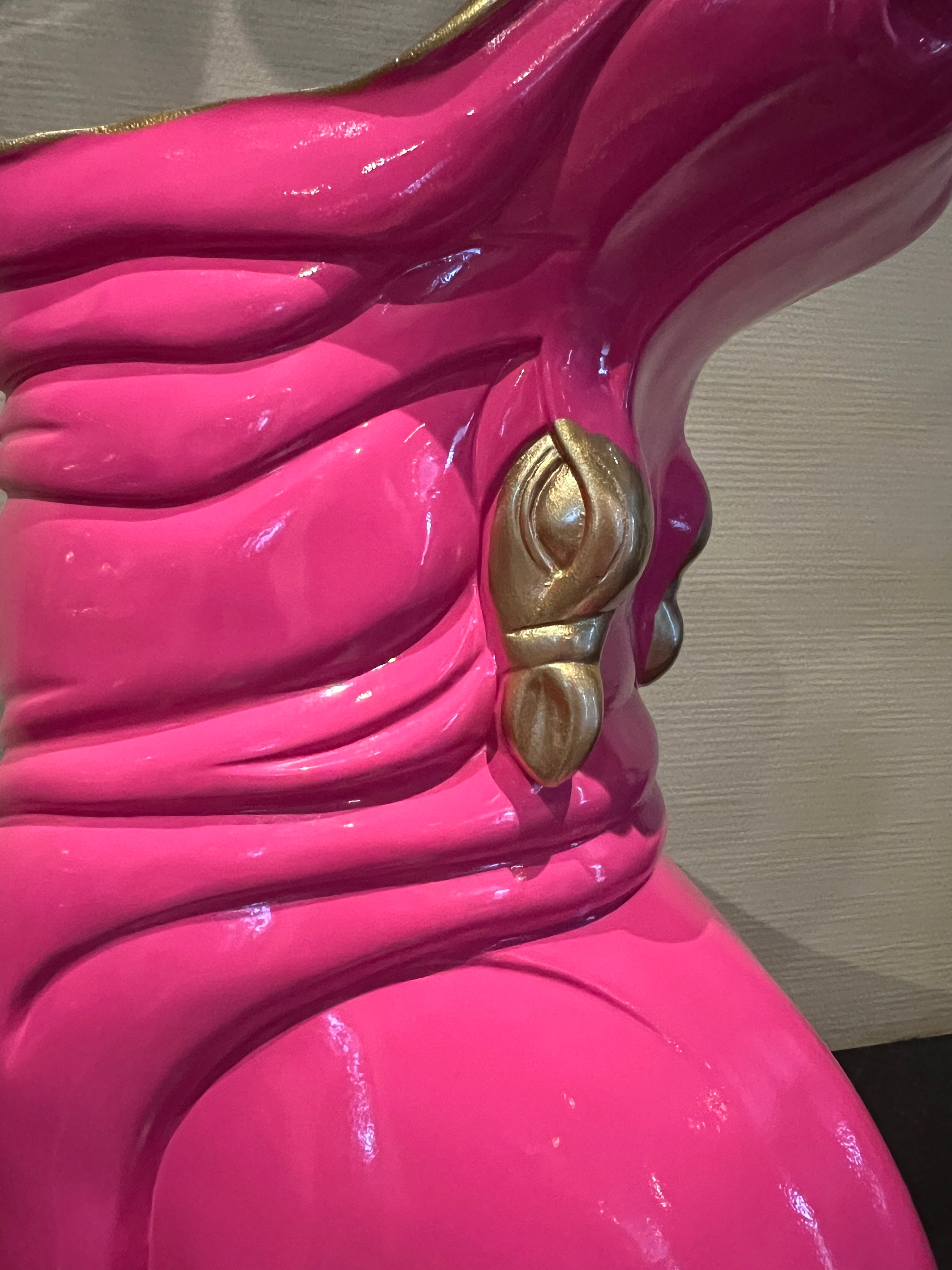 Vaas Nijlpaard roze 38cm!