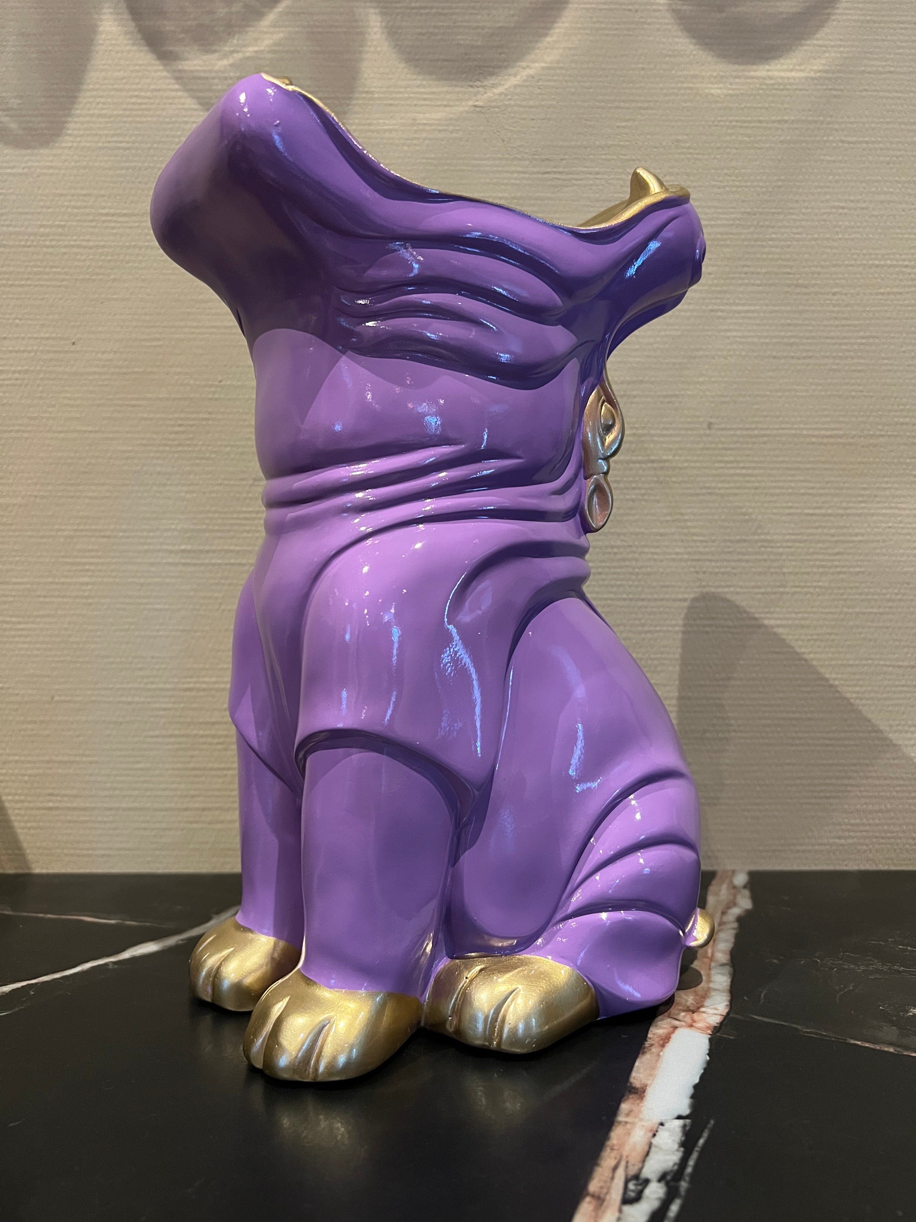 Vaas Nijlpaard paars