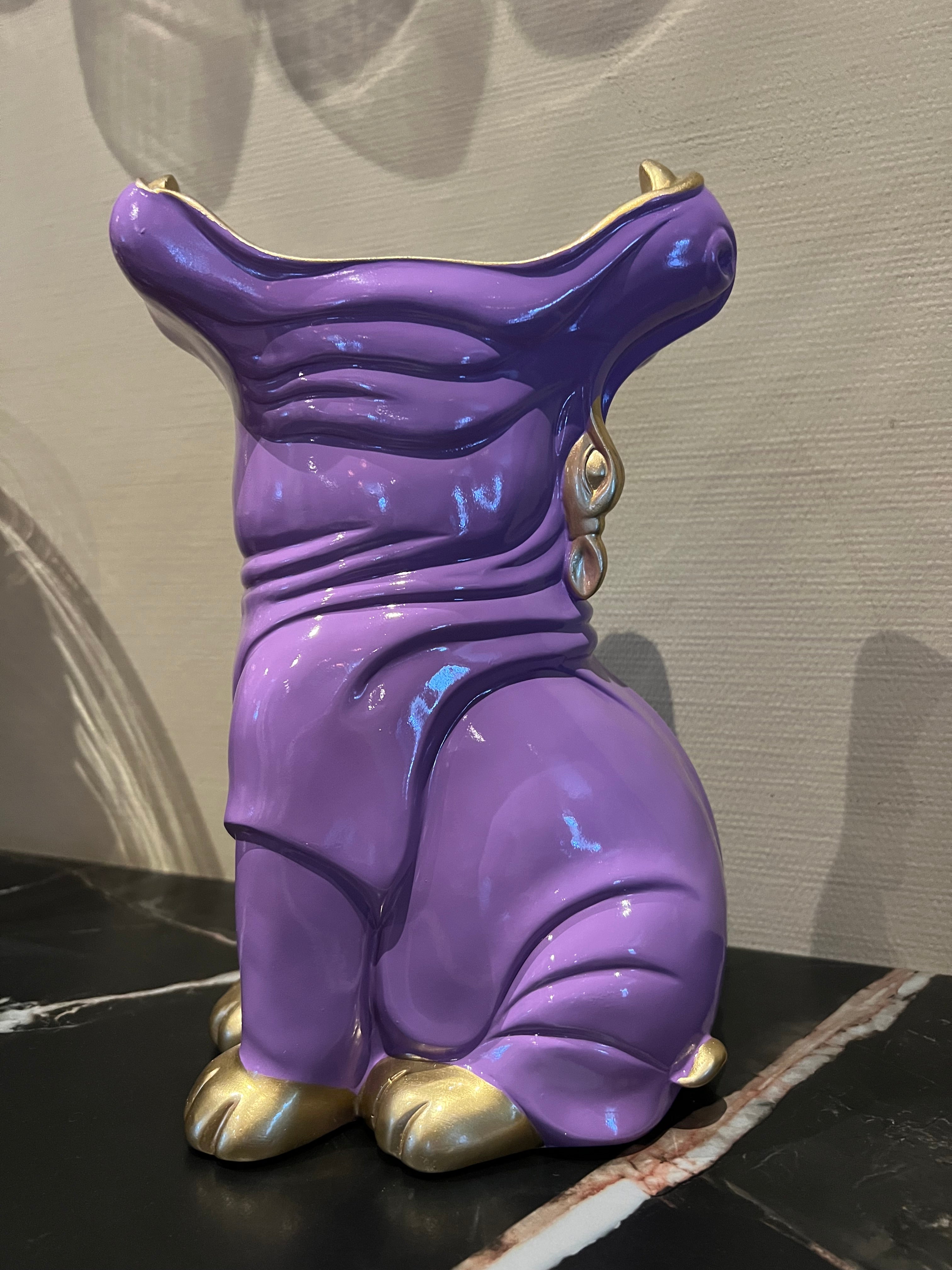 Vaas Nijlpaard paars