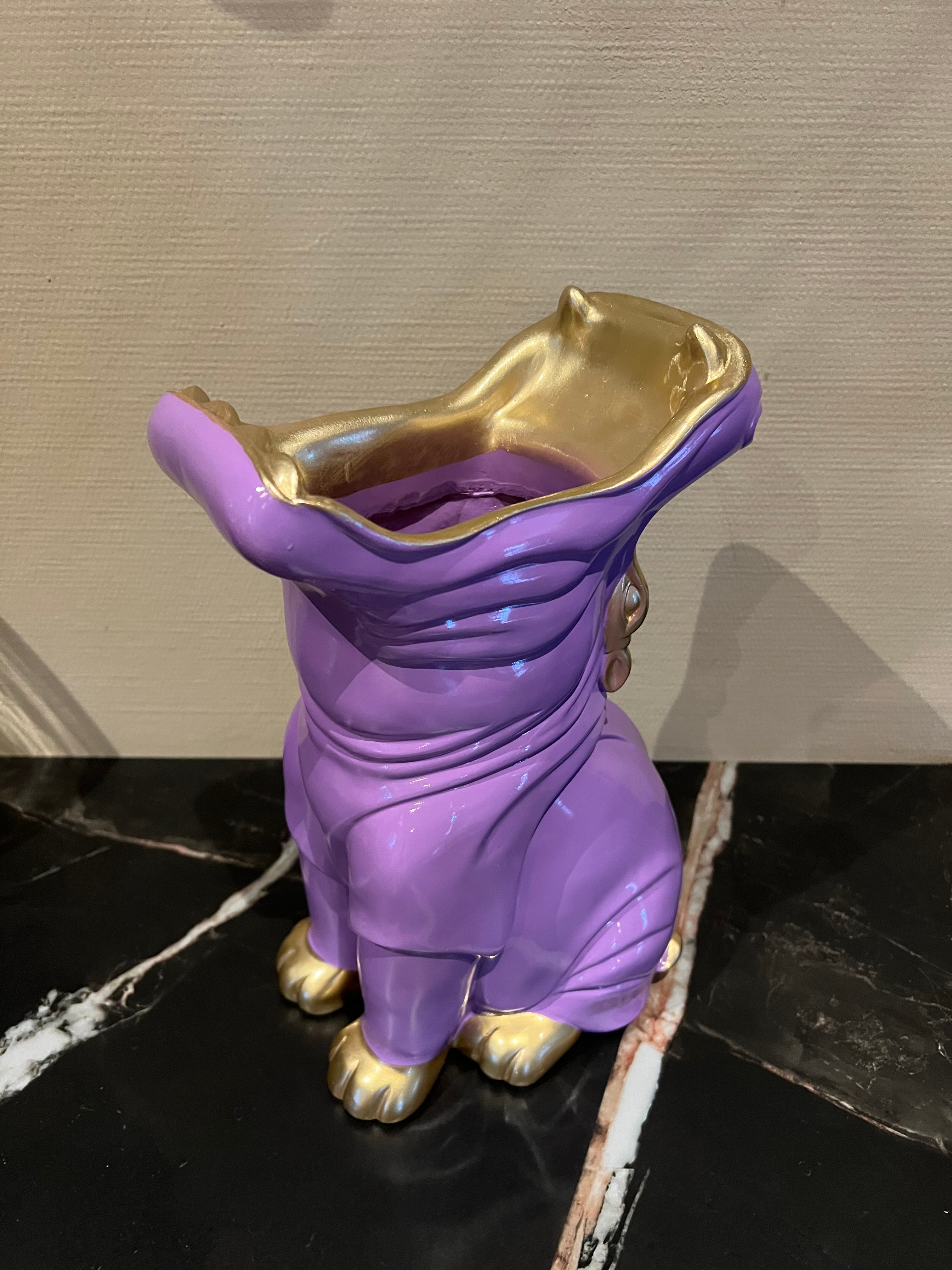 Vaas Nijlpaard paars