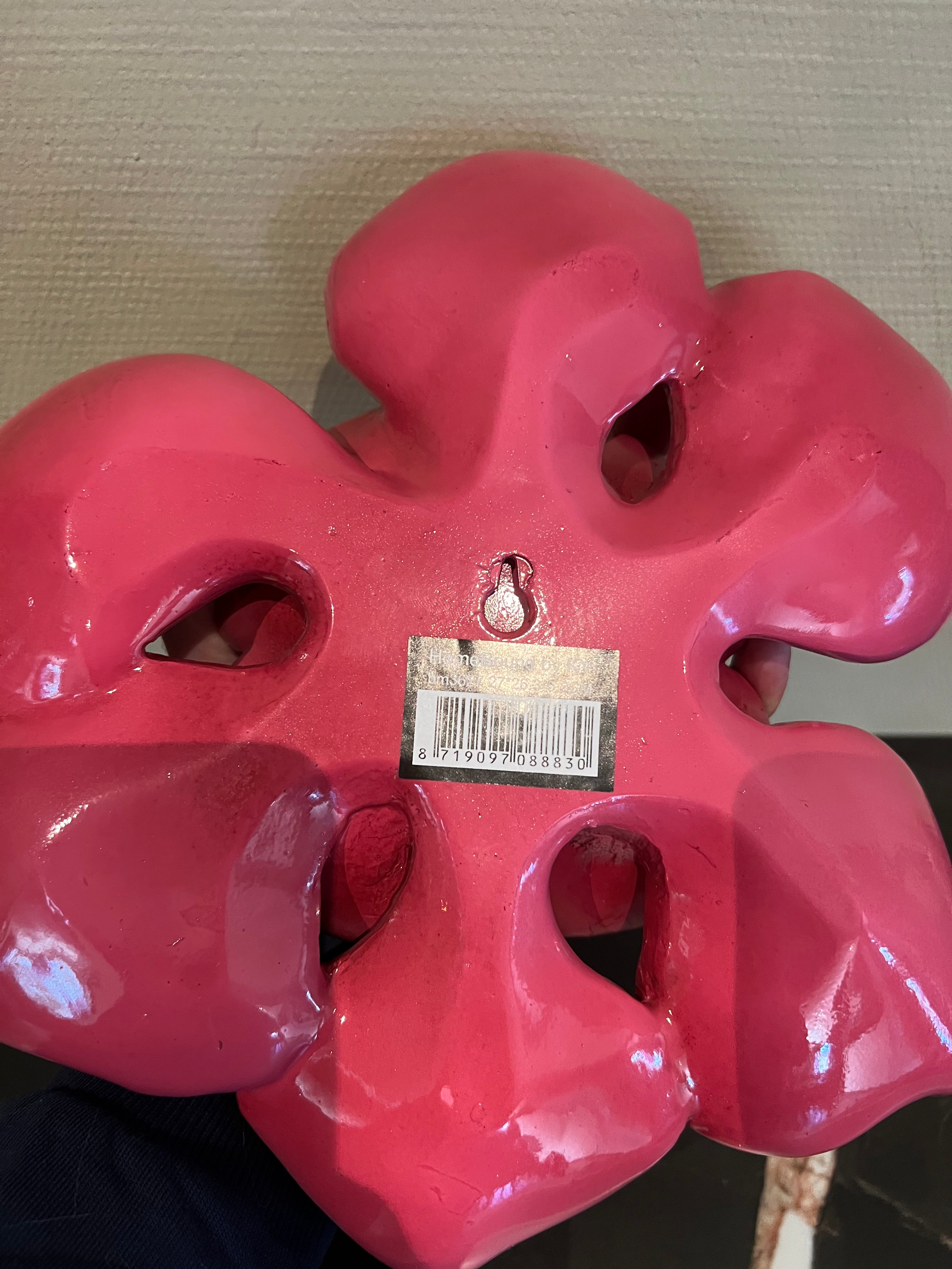 Wanddecoratie bloem rood