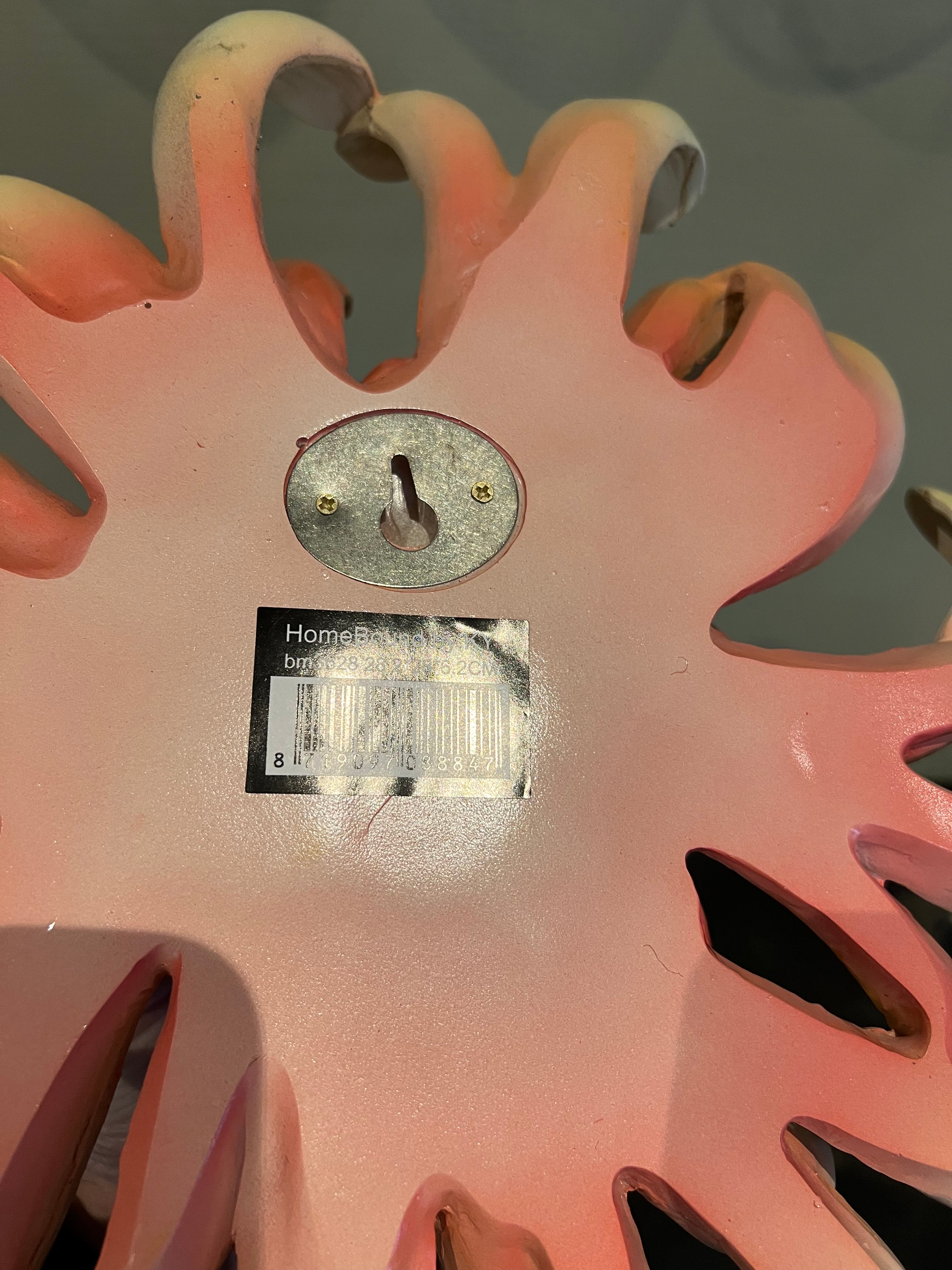 Wanddecoratie bloem peach