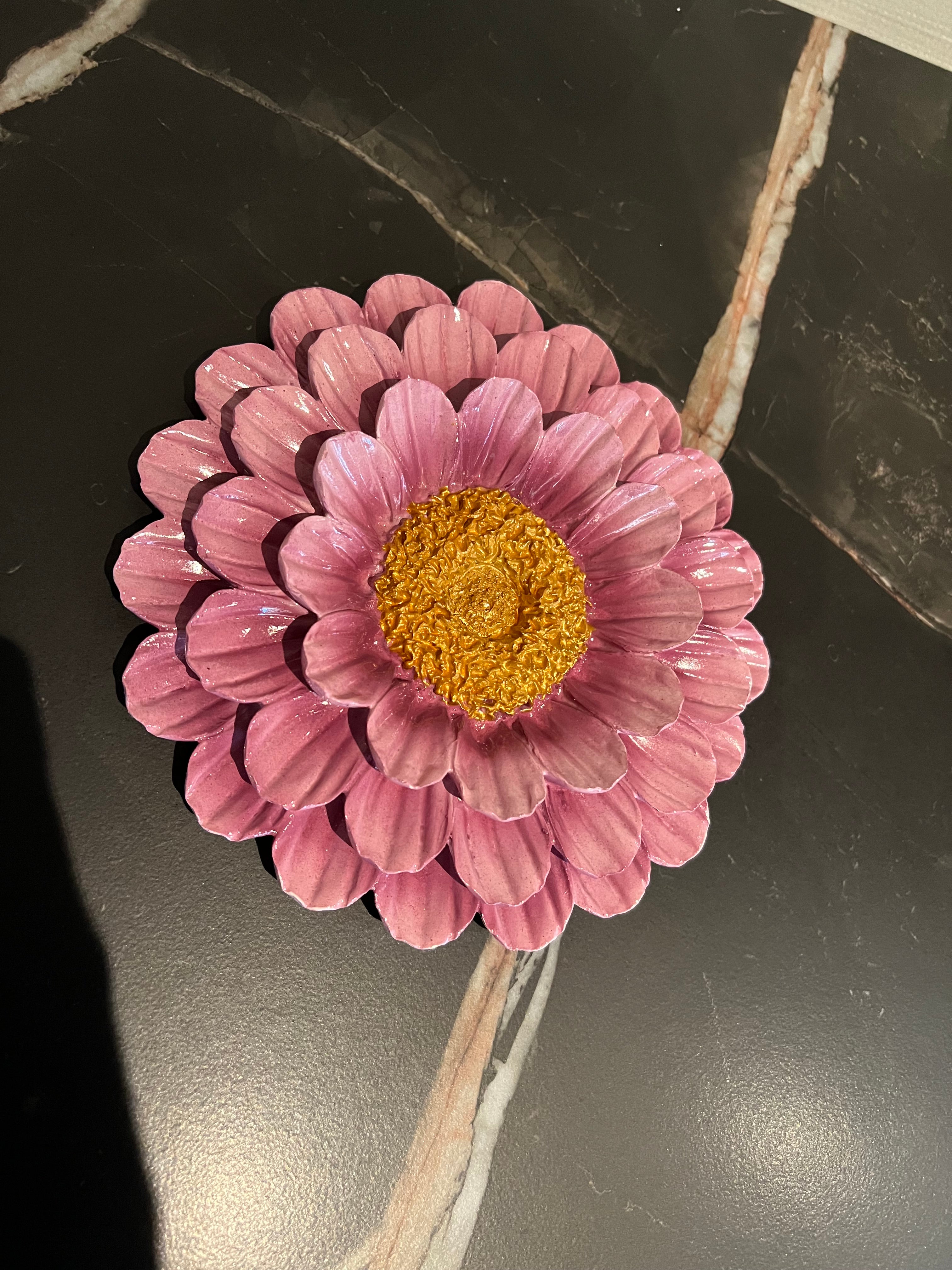 Wanddecoratie bloem paars