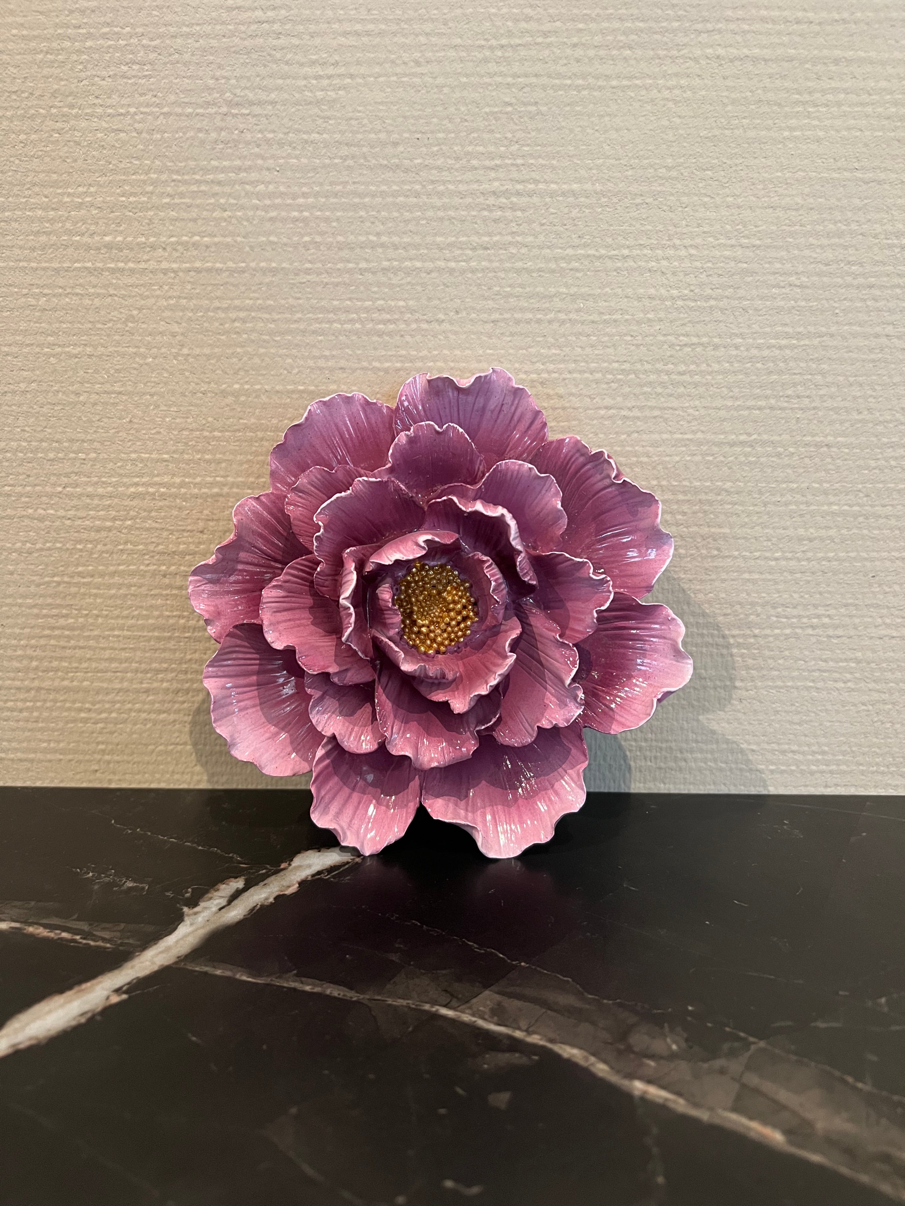 Wanddecoratie bloem paars