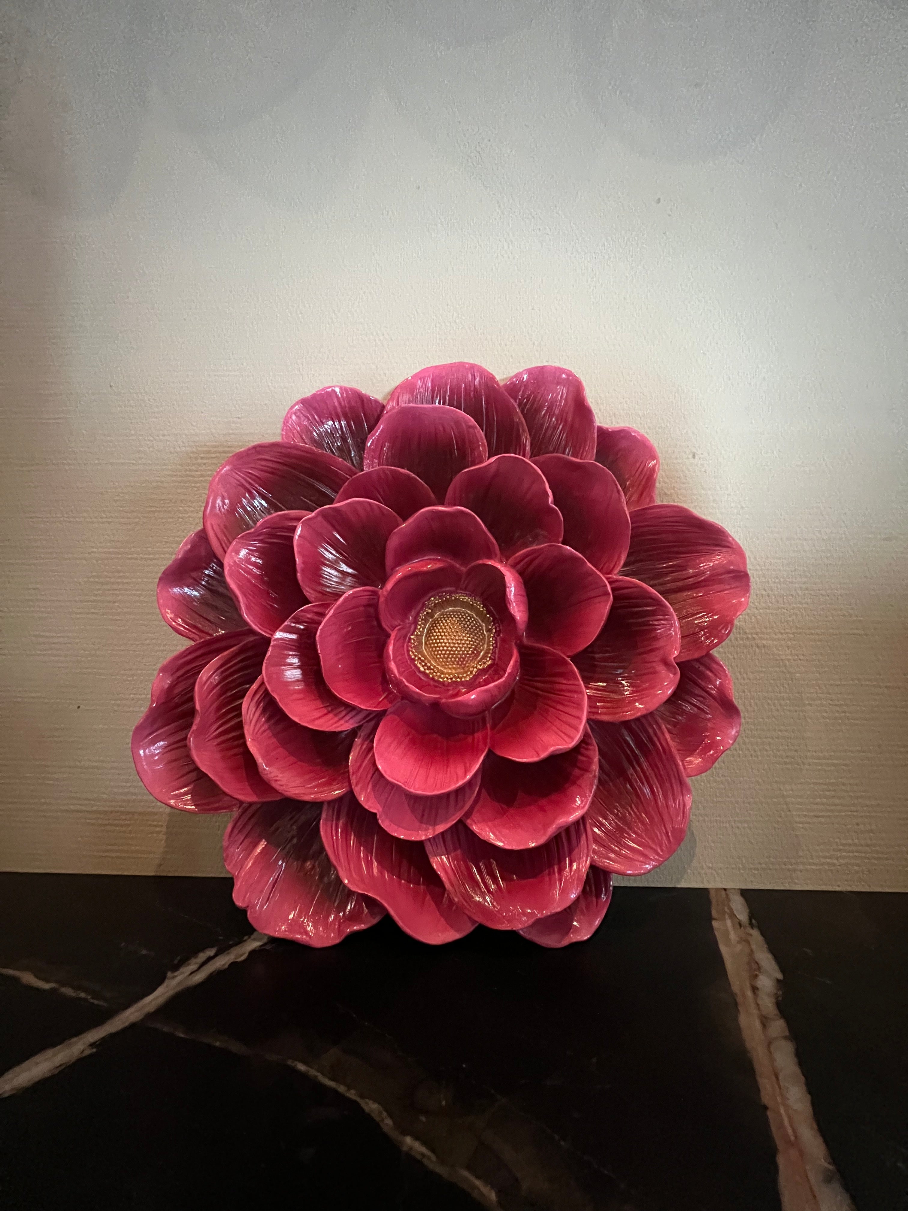 Wanddecoratie bloem rood XXL