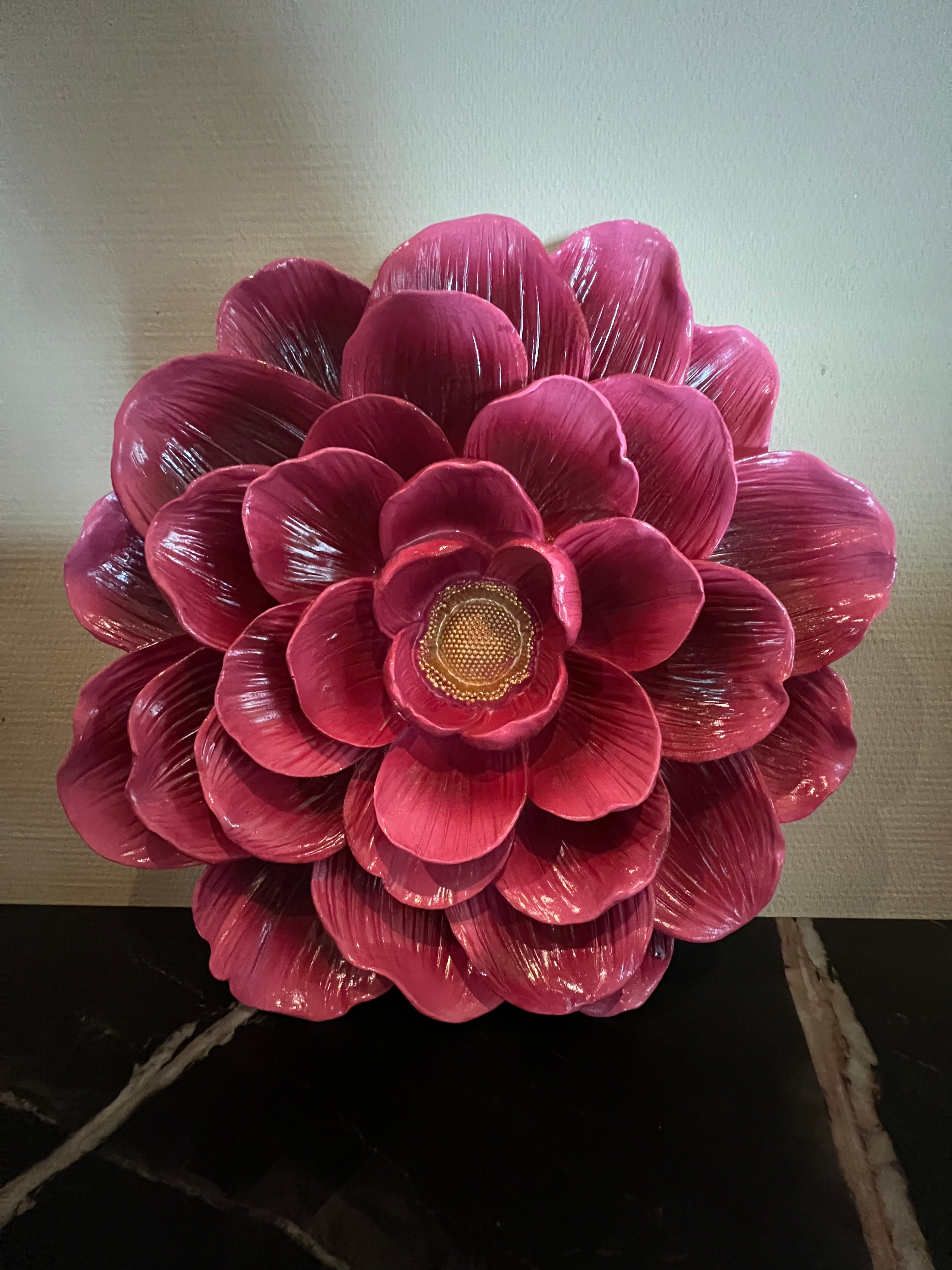 Wanddecoratie bloem rood XXL