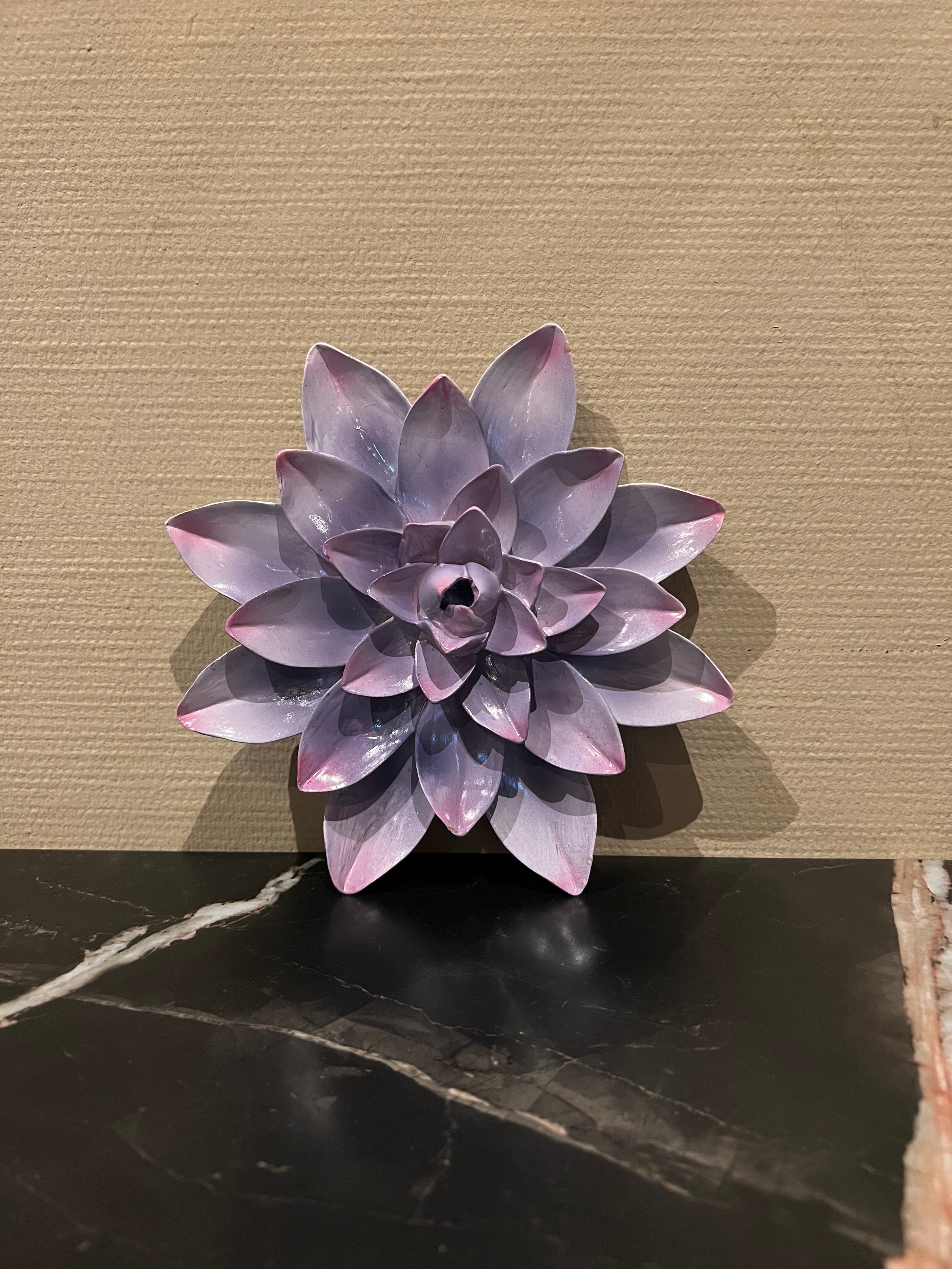 Wanddecoratie bloem paars