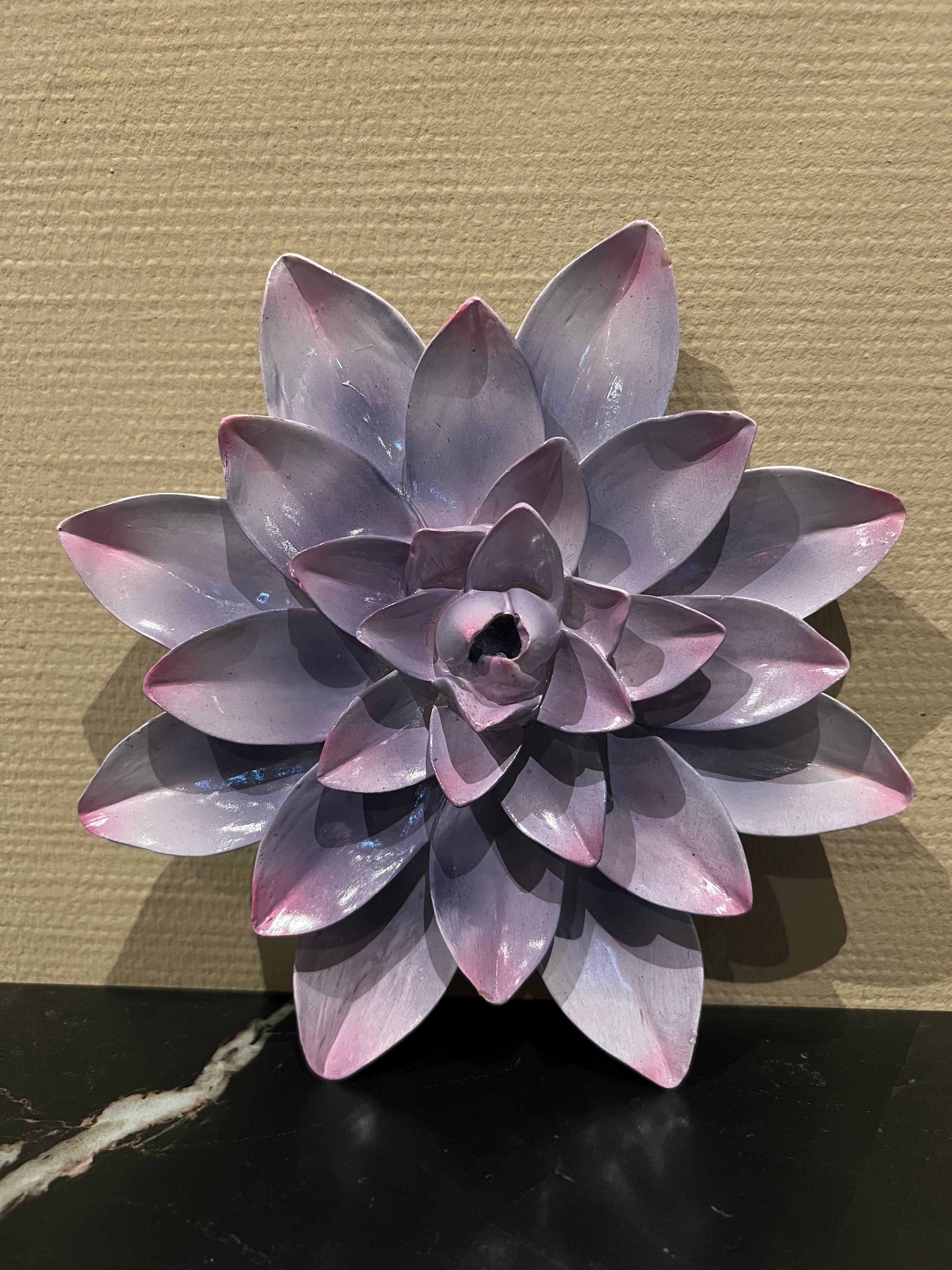 Wanddecoratie bloem paars