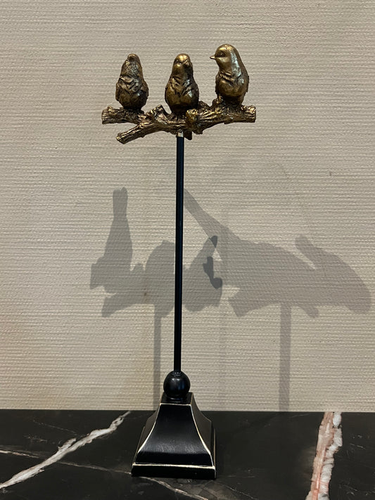 Vogels Beeldje op Sokkel 23 cm