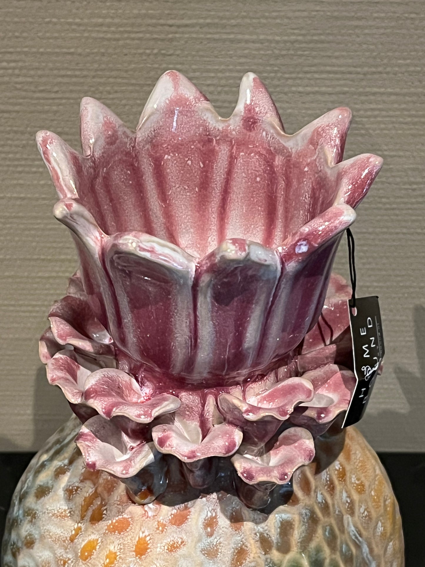 Aardewerk vaas flower rainbow