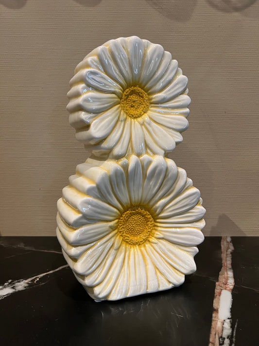 Aardewerk vaas Daisies