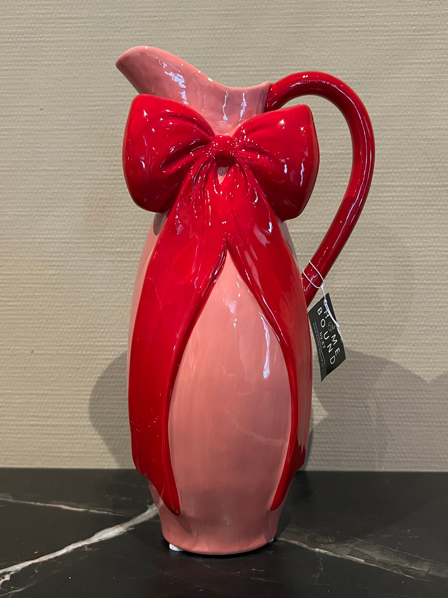 Aardewerk kan strik roze/rood