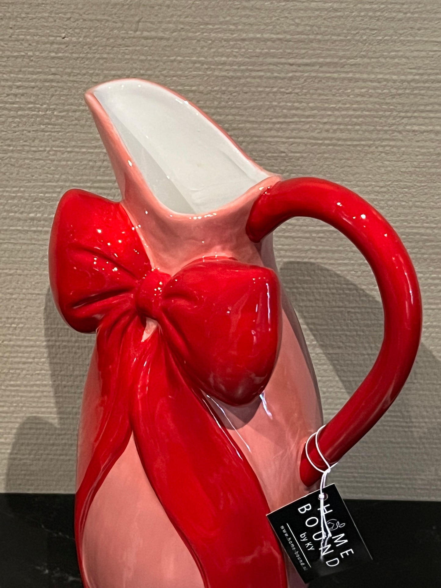 Aardewerk kan strik roze/rood