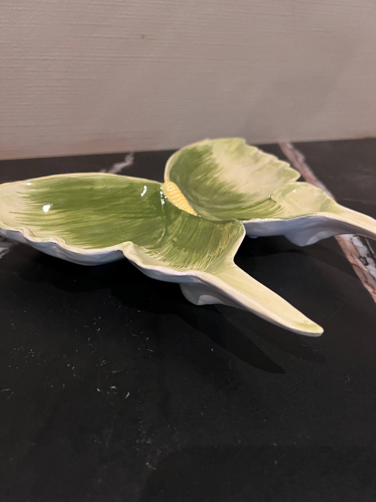 Light & Living schaal Butterfly groen 27,5 cm