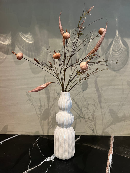 Vaas orbi met kunsttak knoflook