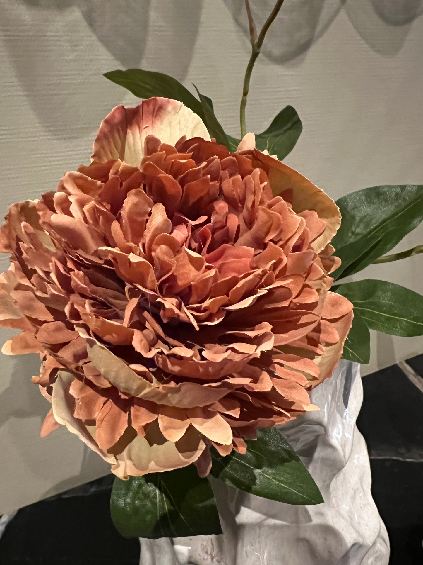 Vazen set Beige Inclusief kunstbloem