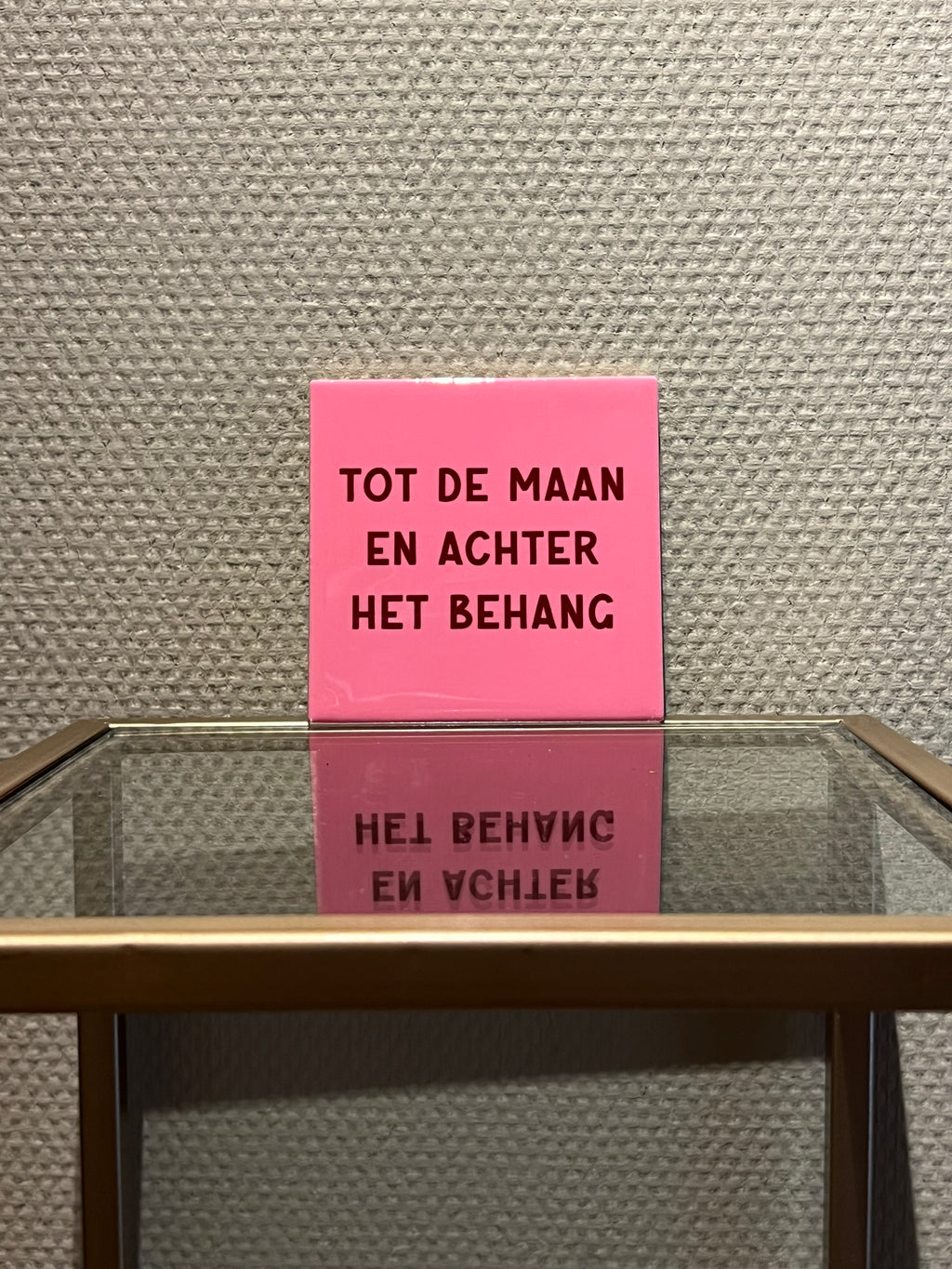 Tegeltje met tekst