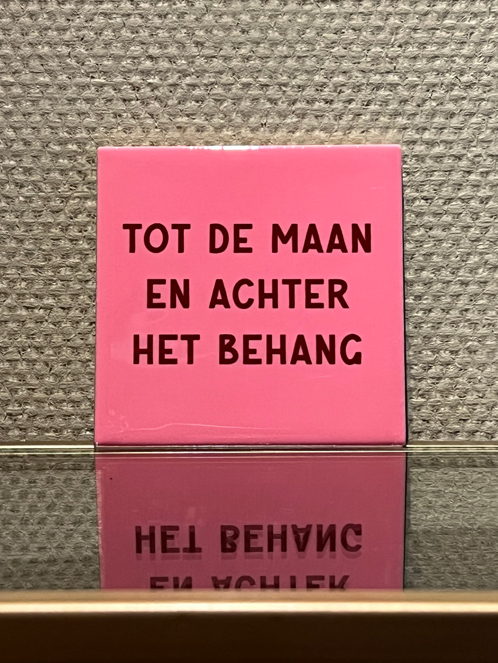 Tegeltje met tekst