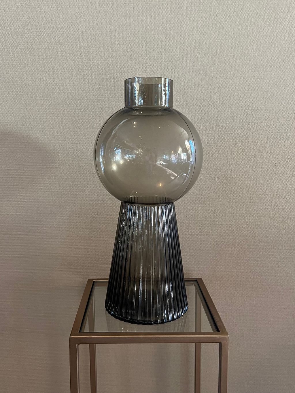 PTMD vaas Ricca grijs 41 cm