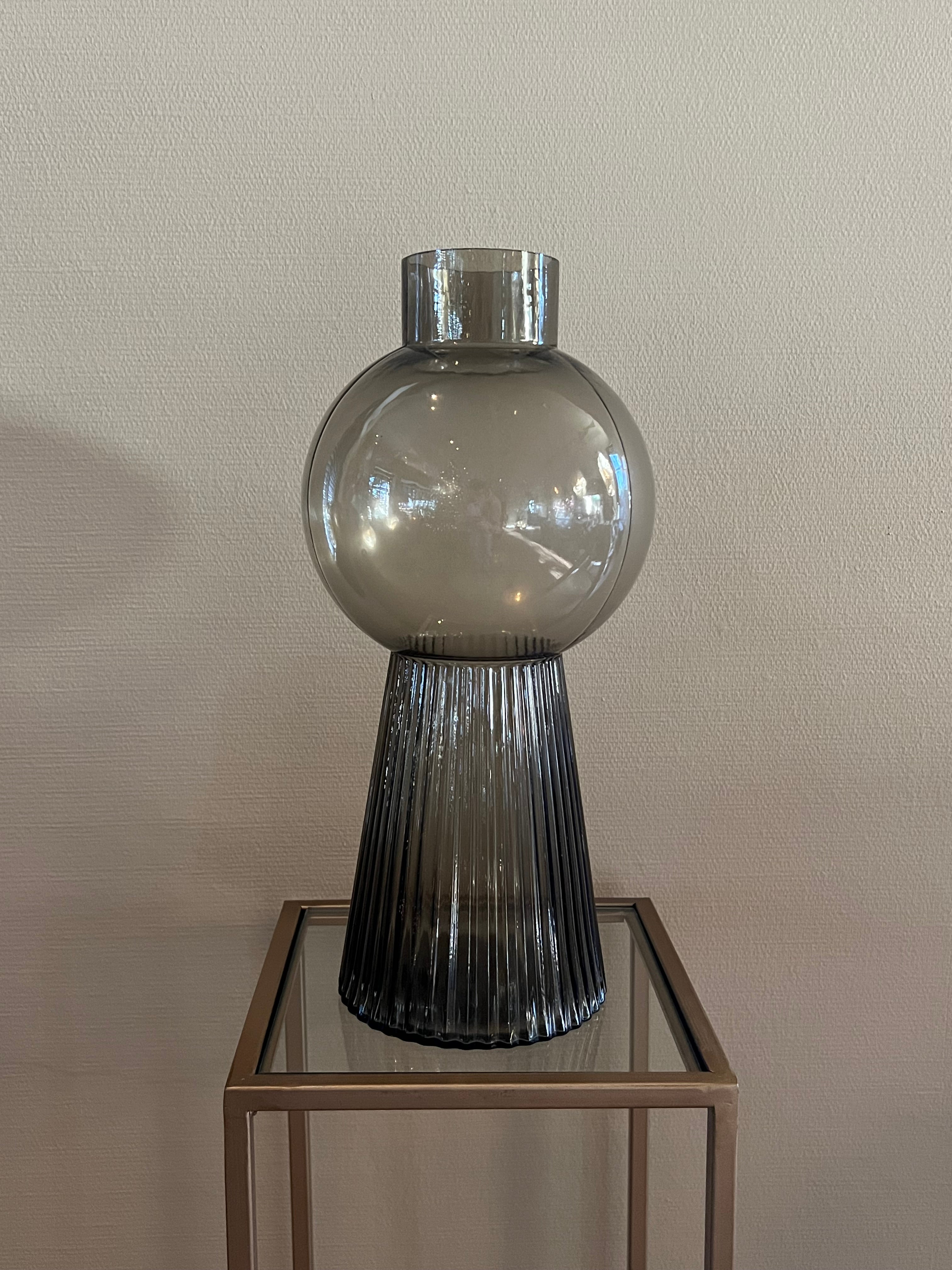 PTMD vaas Ricca grijs 41 cm