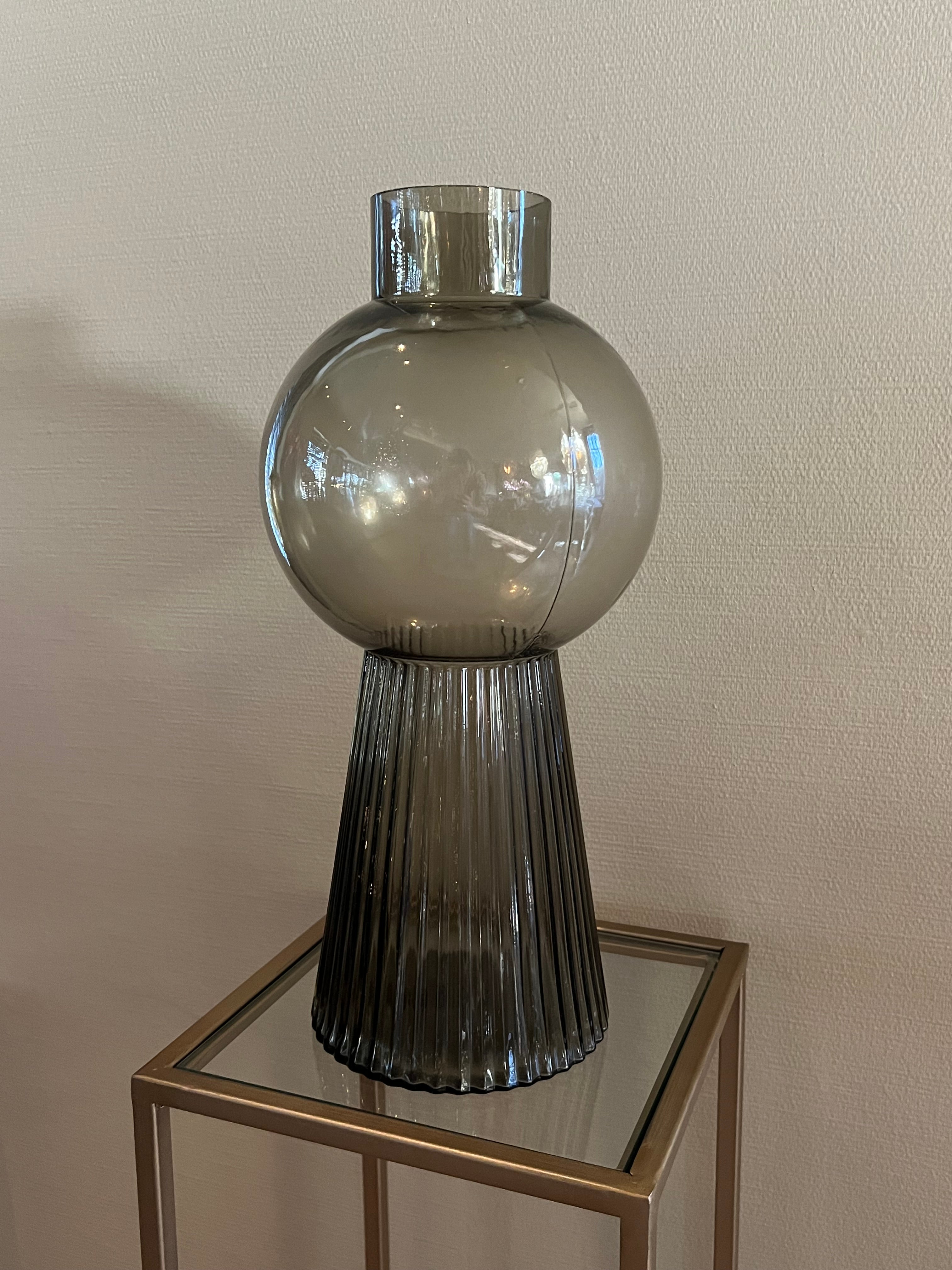 PTMD vaas Ricca grijs 41 cm