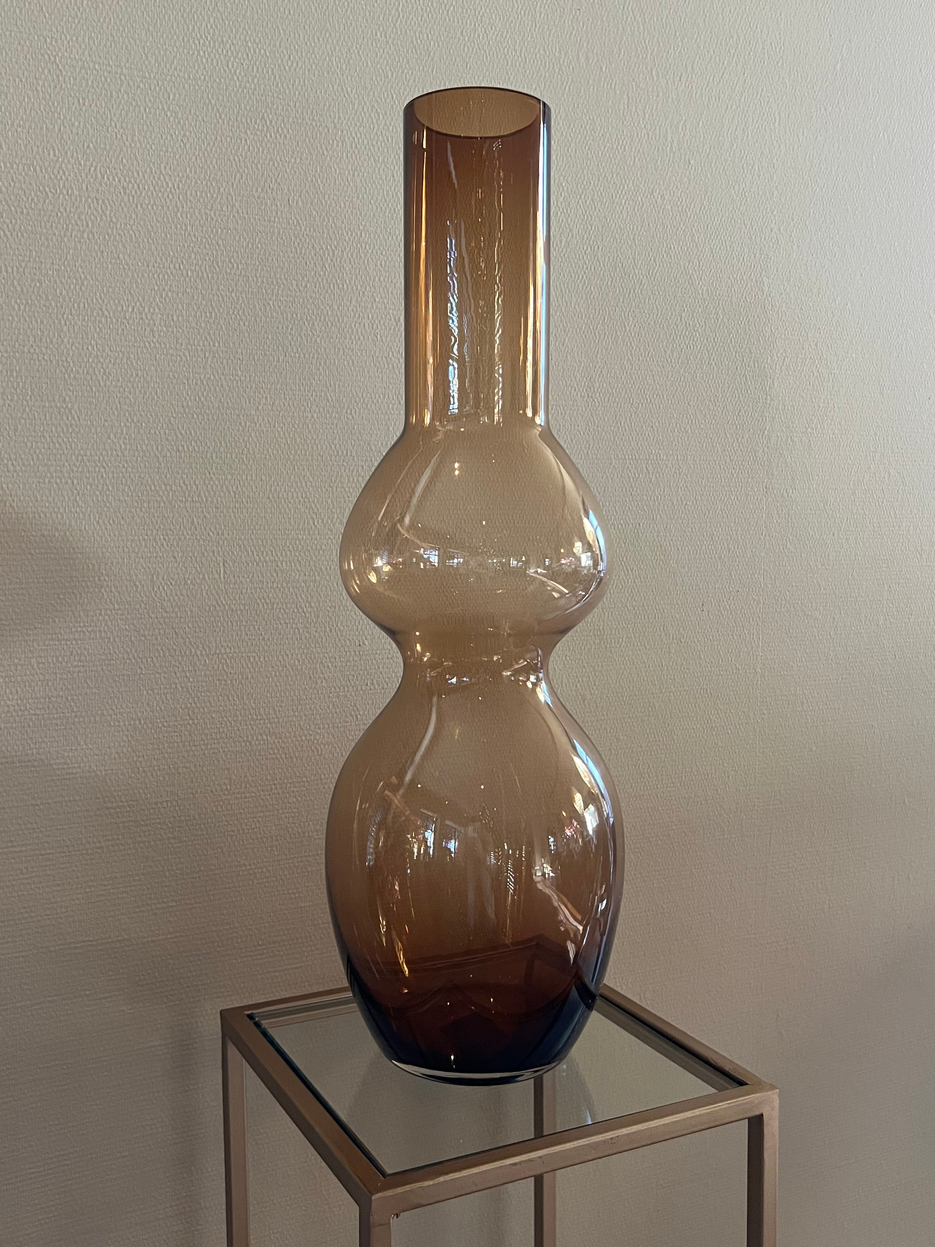 PTMD vaas Joly glas bruin 55 cm