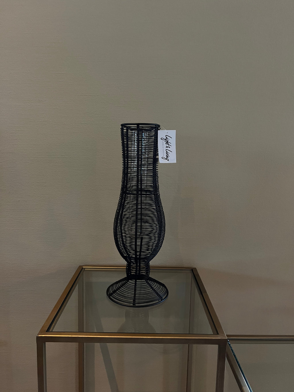 Light & Living vaas Tupuri zwart 50 cm