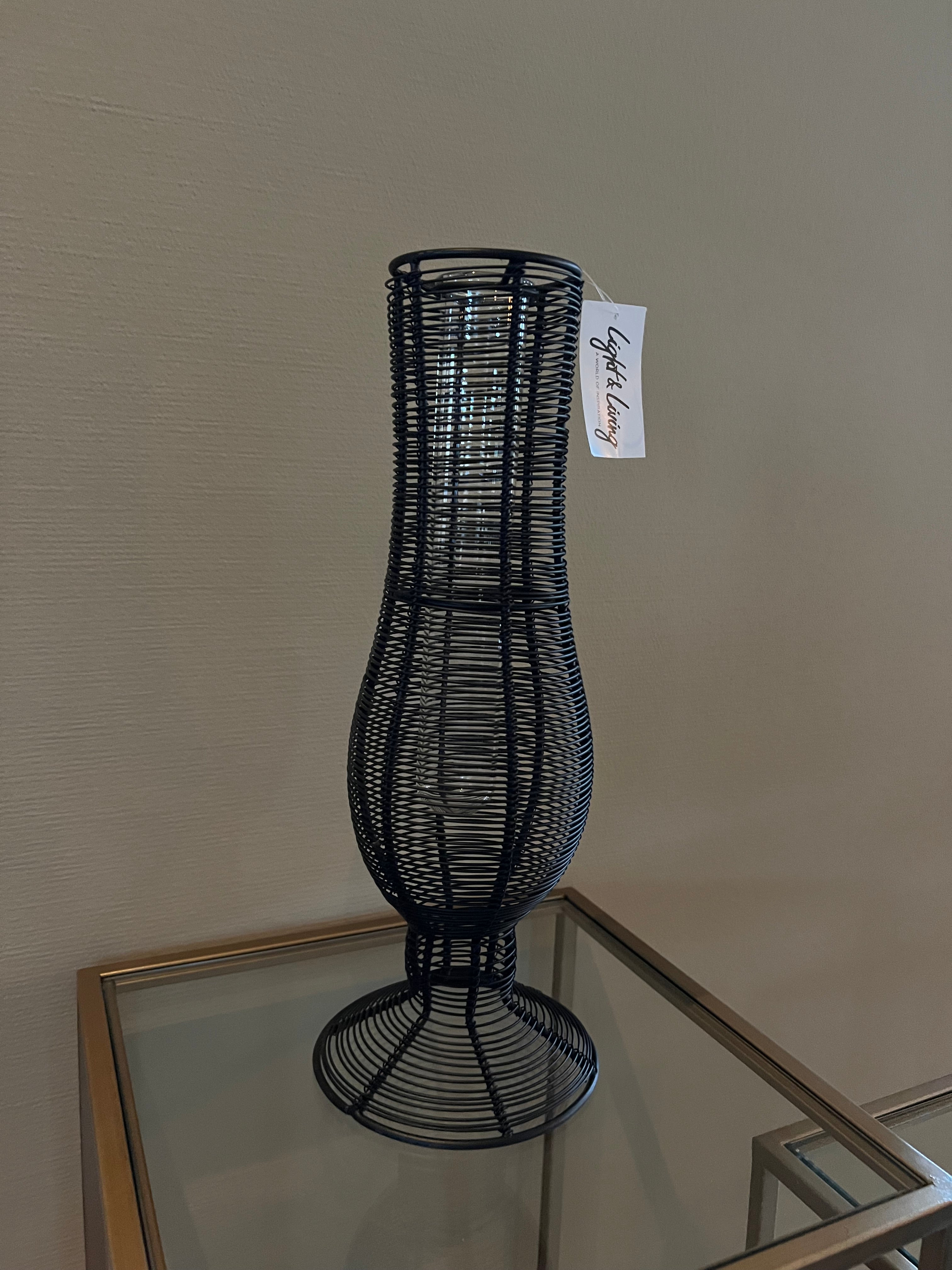 Light & Living vaas Tupuri zwart 50 cm