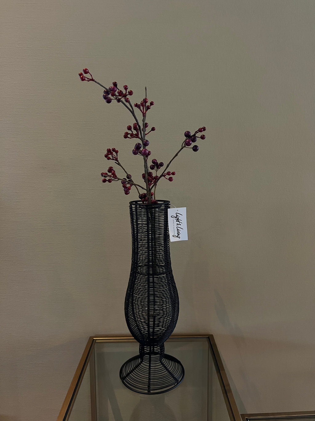 Light & Living vaas Tupuri zwart 50 cm