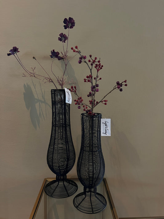 Light & Living vazen setTupuri zwart 50 en 40 cm